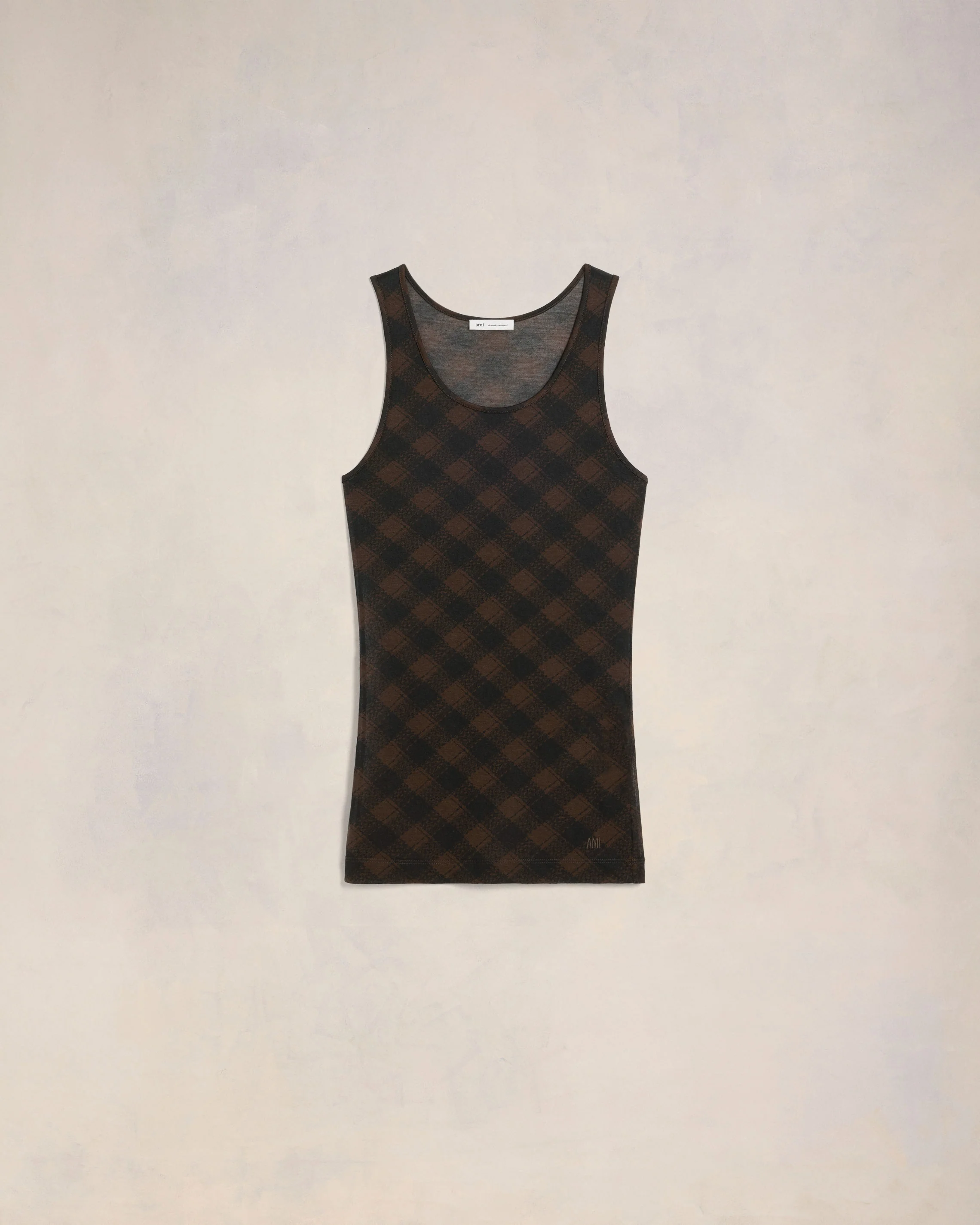Black/Dark Coffee Low Necked Tanktop - leoleo123123