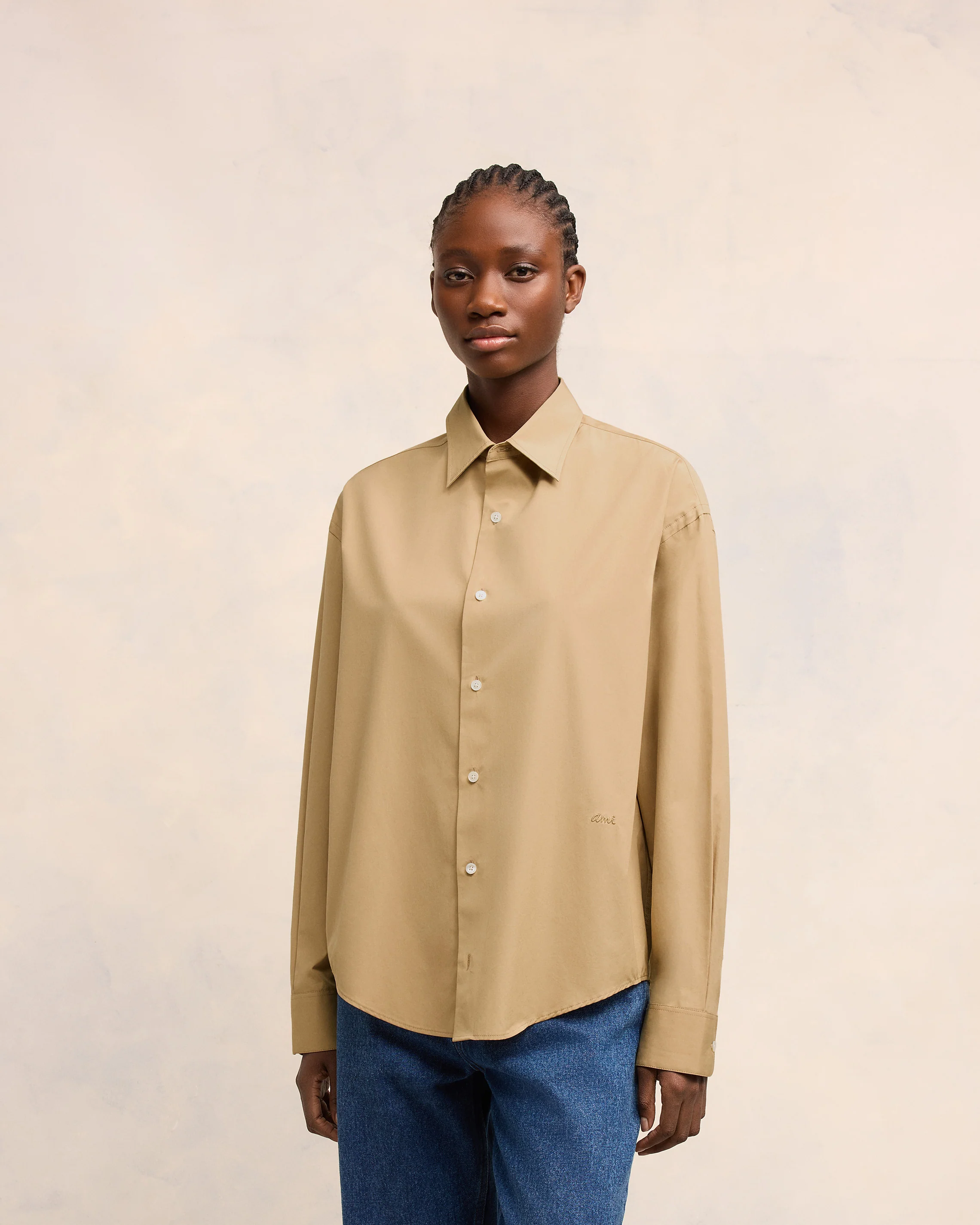 Sand Boxy Fit Shirt - leoleo123123