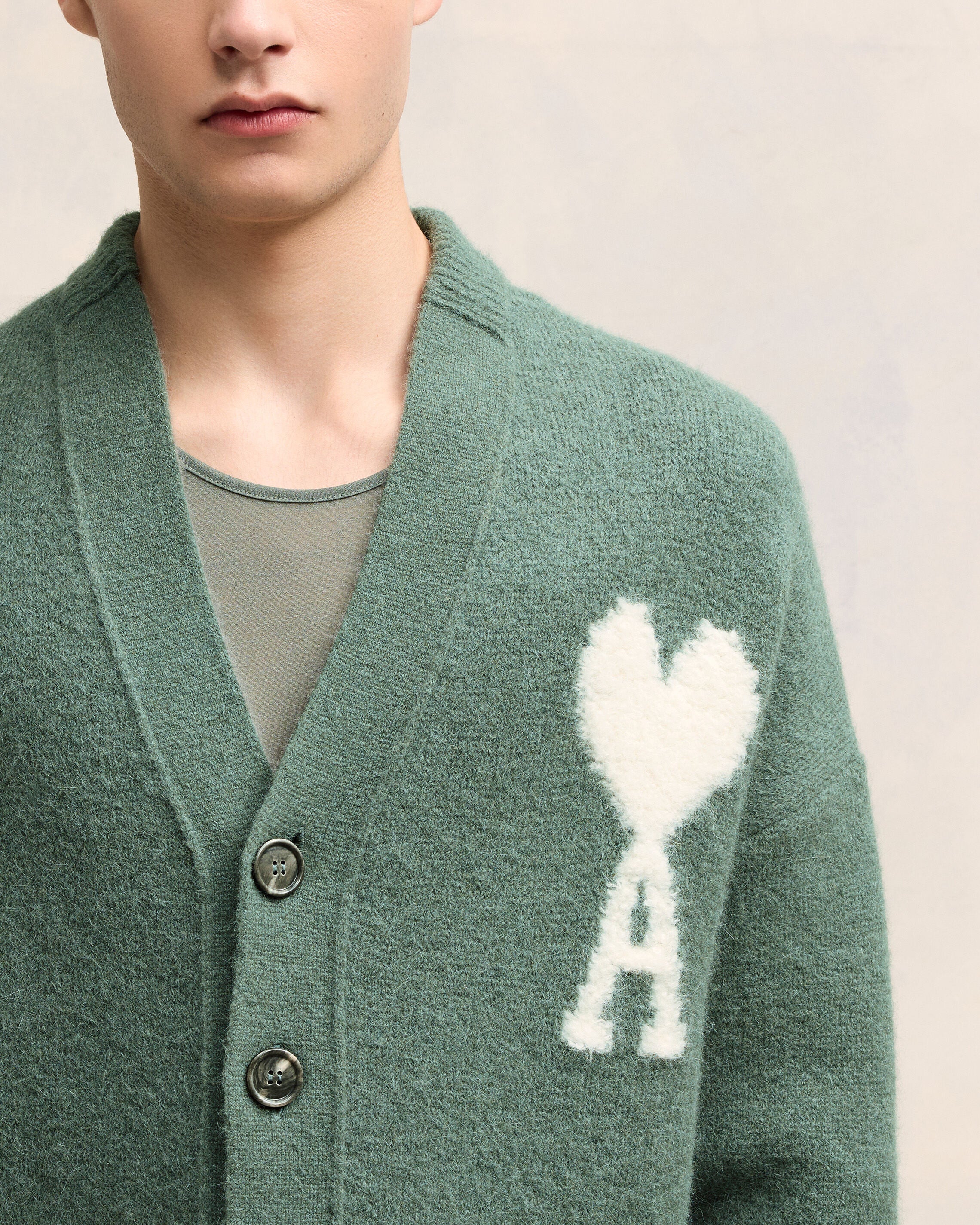 Antique Clay Off-White Ami De Coeur Cardigan - leoleo123123