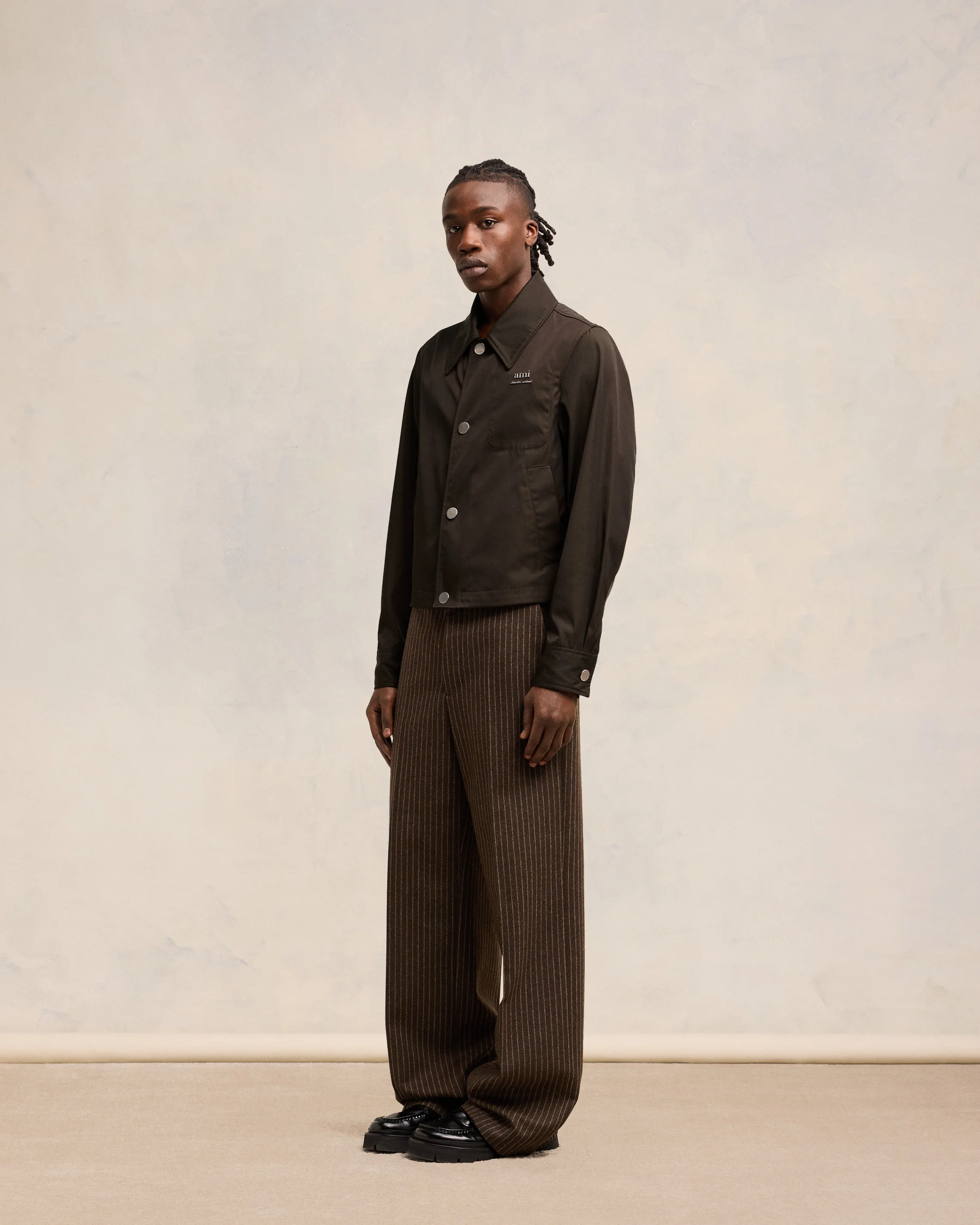 Dark Coffee Ami Alexandre Mattiussi Buttoned Jacket - leoleo123123