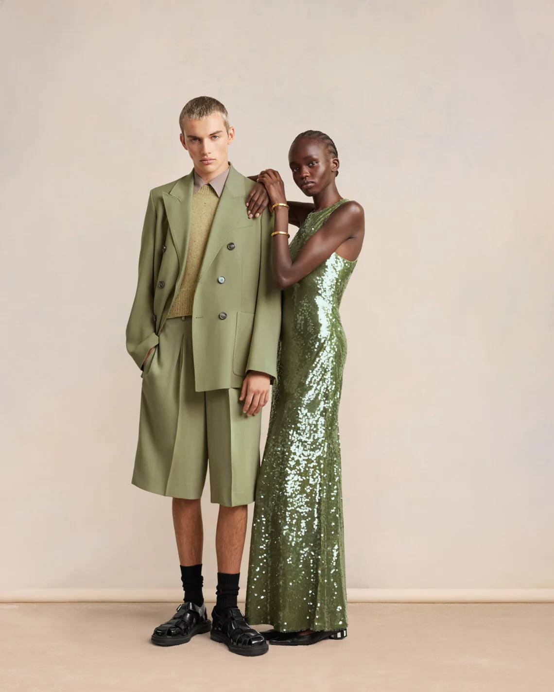 Olive Embroidered Long Dress - leoleo123123