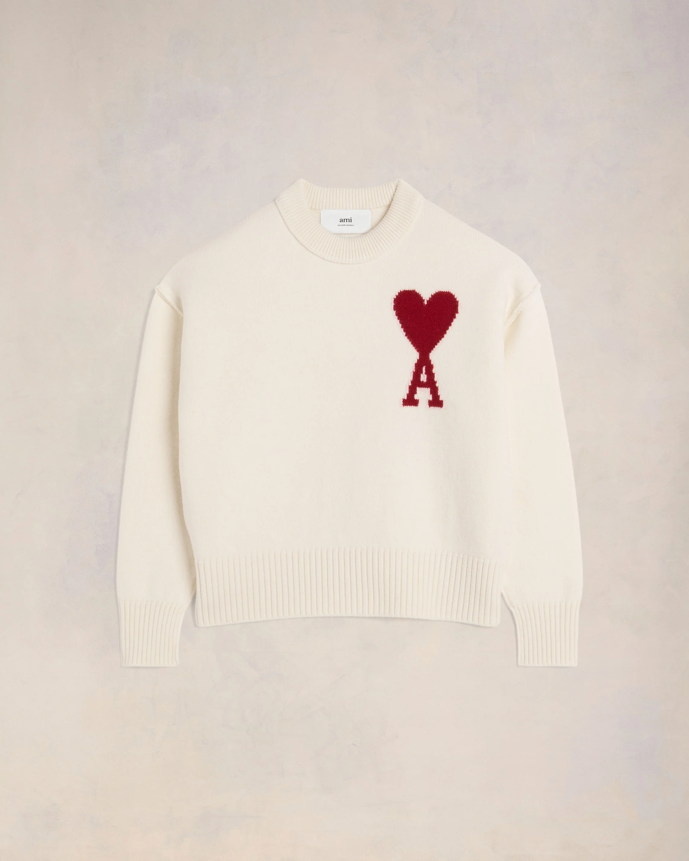 Pull Ami De Coeur Rouge Ecru/Rouge - leoleo123123