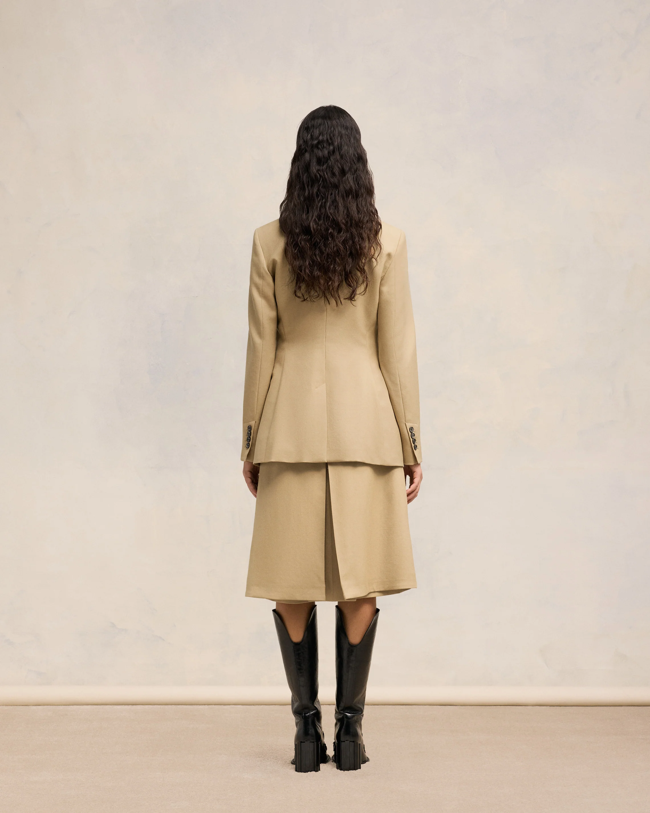 Sand Double Breasted Jacket - leoleo123123