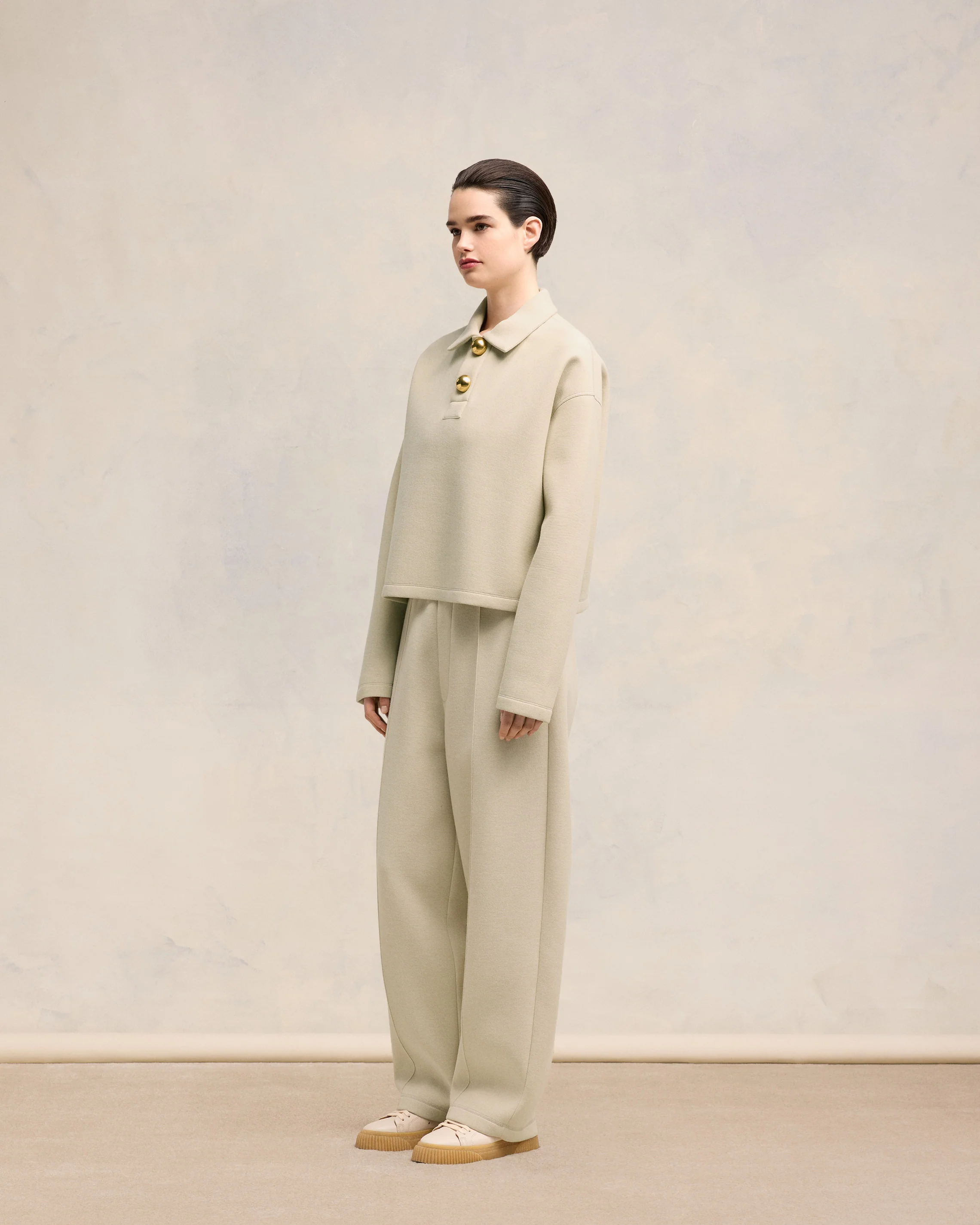 Sand Ami Cropped Polo - leoleo123123