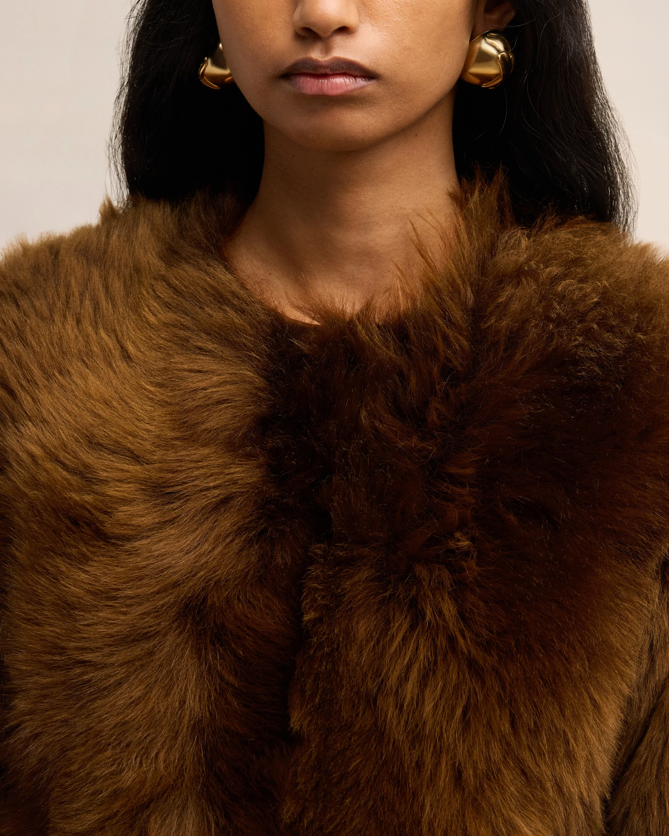 Fawn Shearling Top - leoleo123123