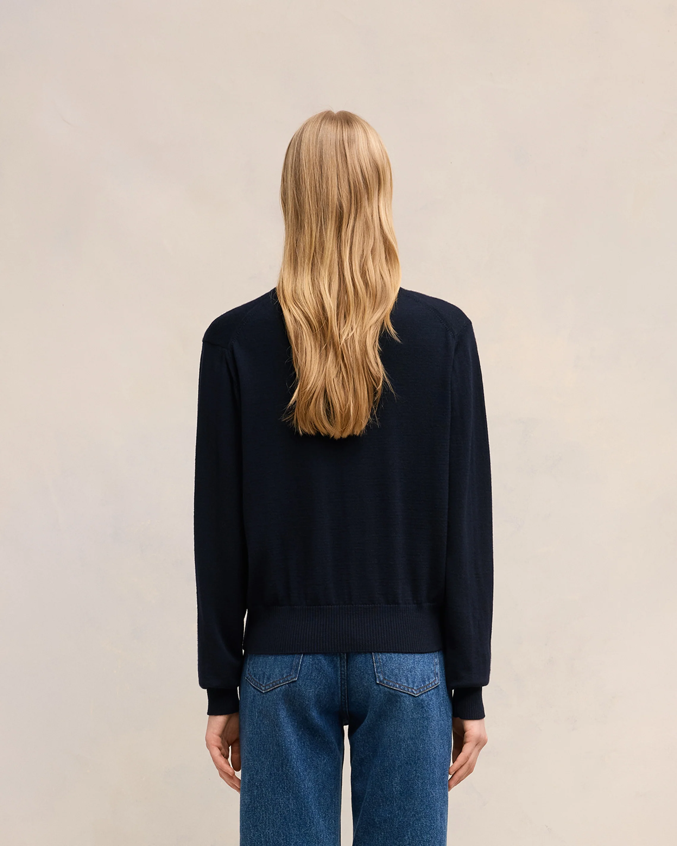Night Blue Red Ami De Coeur Turtle Neck Sweater - leoleo123123