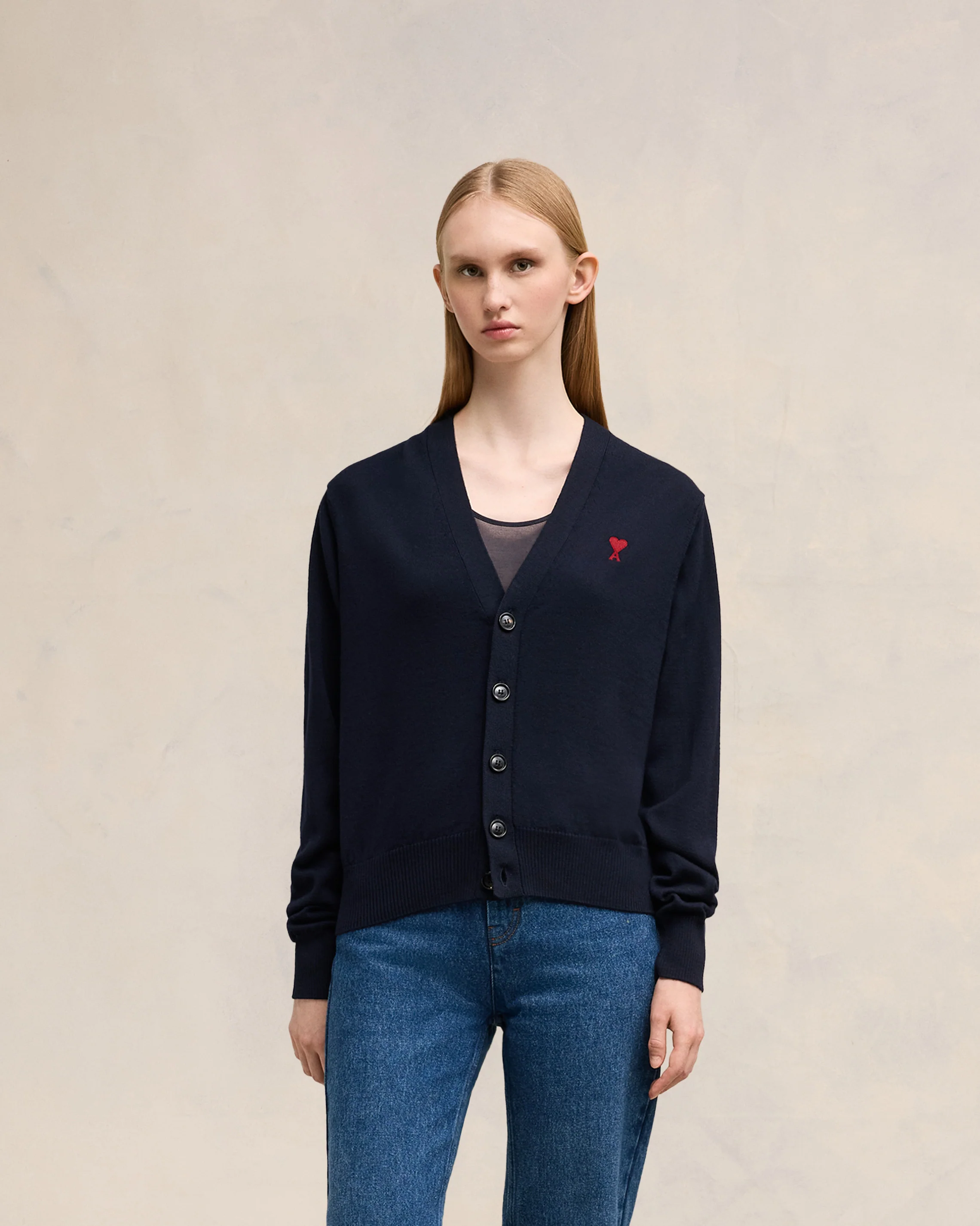 Night Blue Red Ami De Coeur Cardigan - leoleo123123