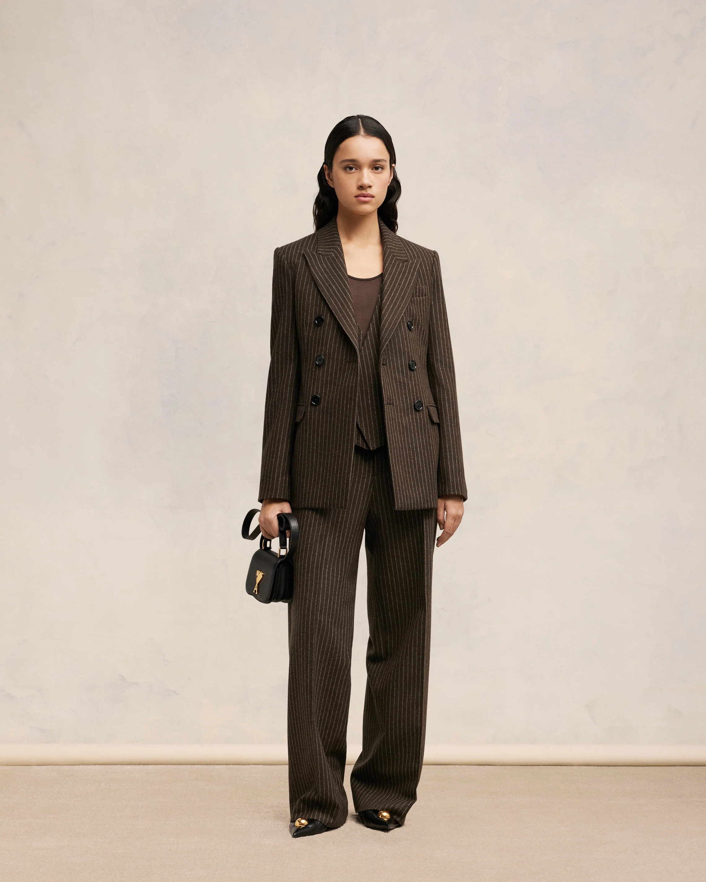 Dark Coffe/Sable Double Breasted Jacket - leoleo123123