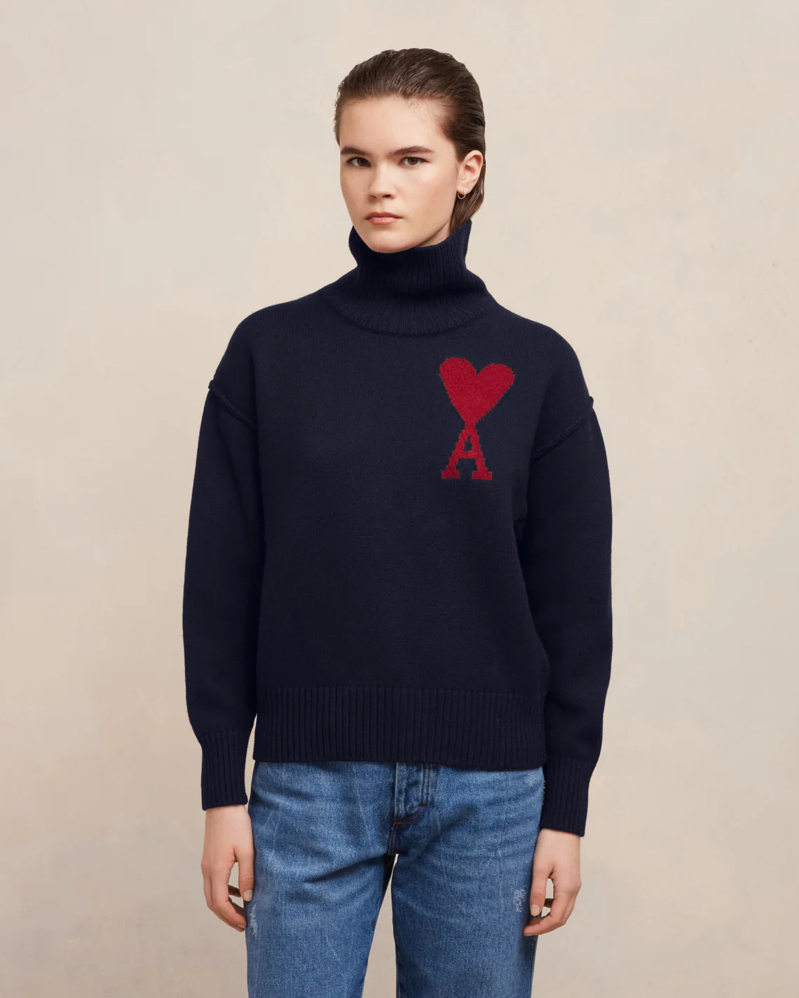 Pull Ami De Coeur Rouge Bleu Nuit/Rouge - leoleo123123