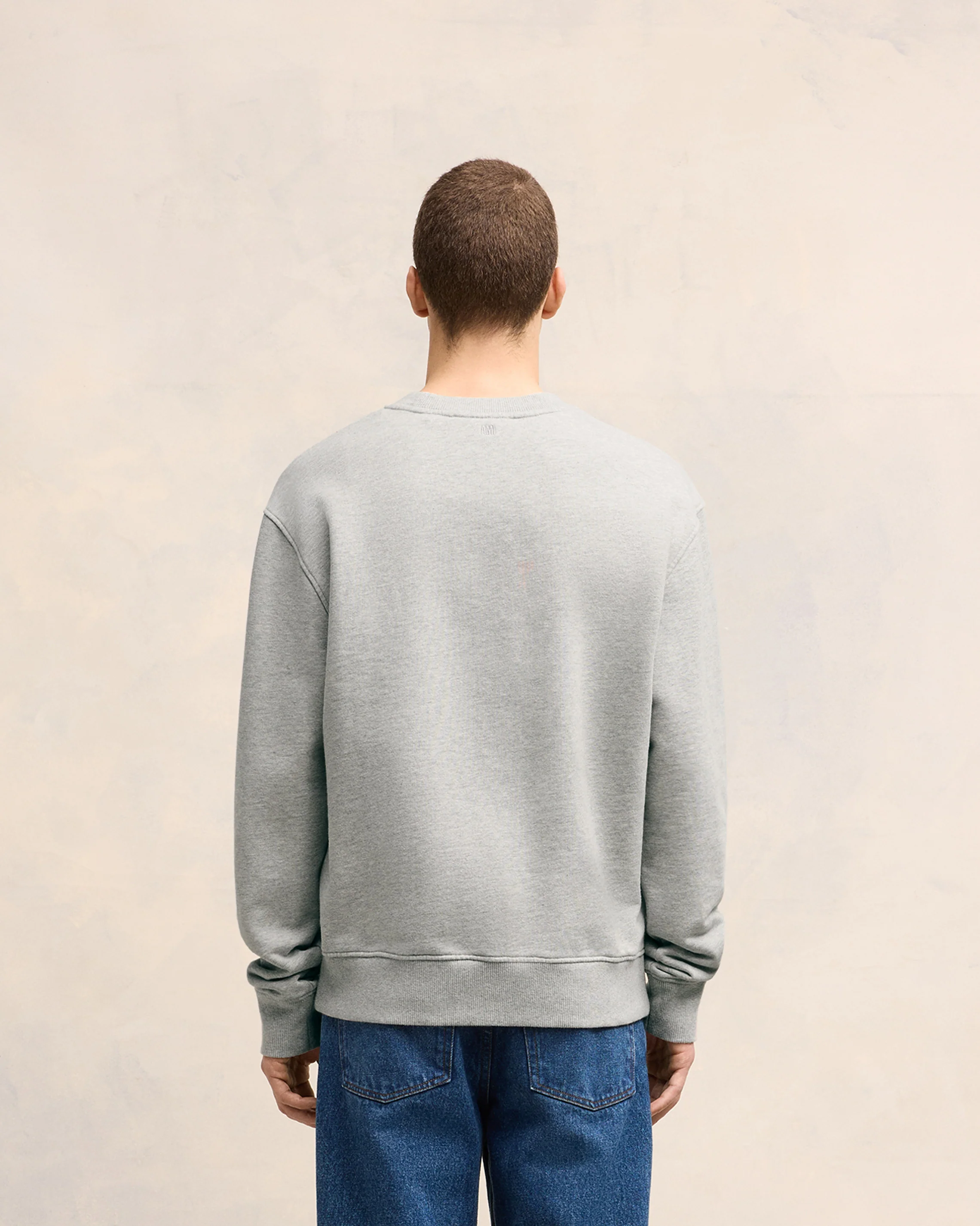 Heather Ash Grey Red Ami De Coeur Sweatshirt - leoleo123123