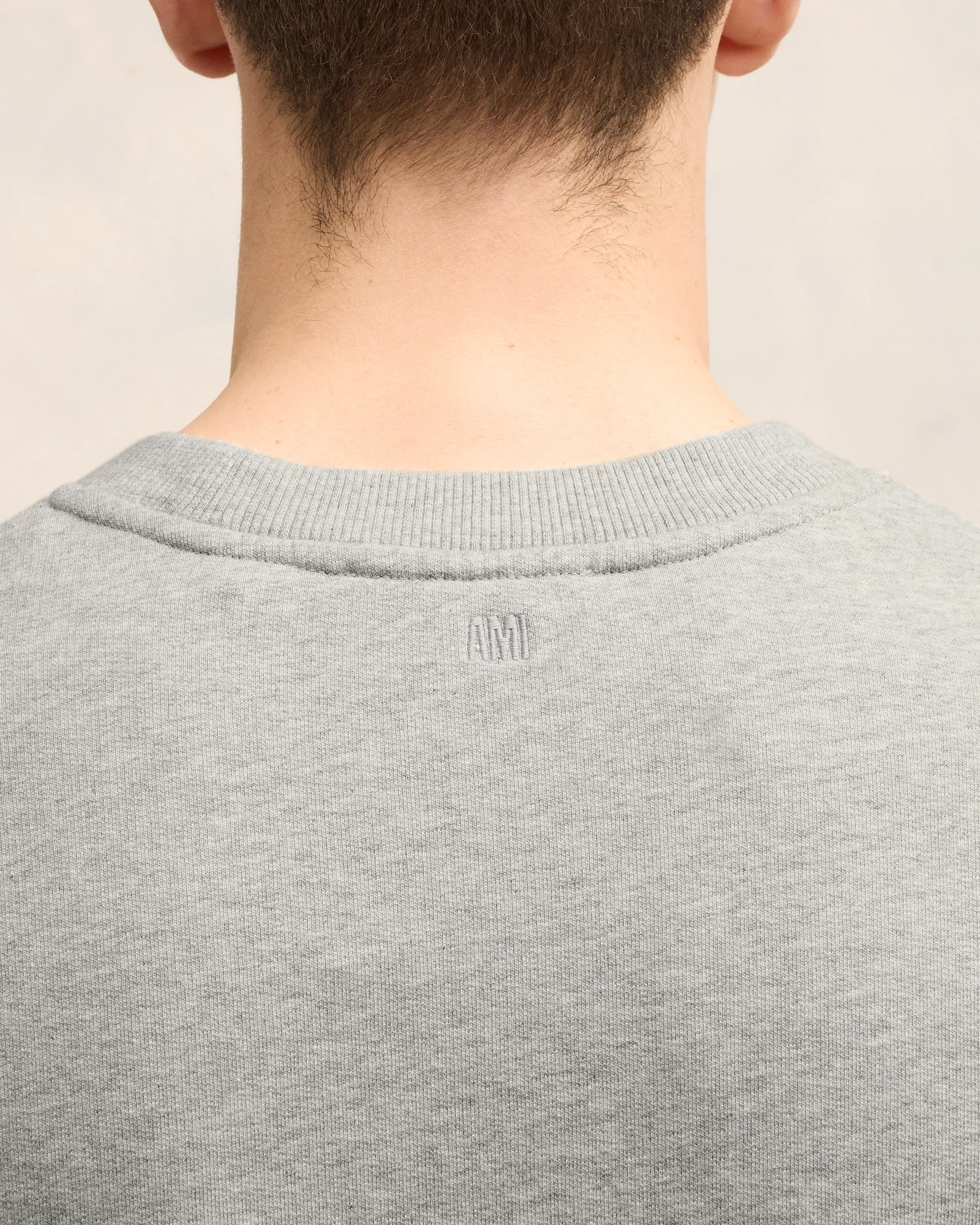 Heather Ash Grey Red Ami De Coeur Sweatshirt - leoleo123123