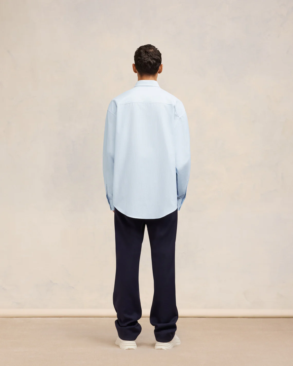 Chemise Boxy Fit Bleu Ciel/Blanc Natural - leoleo123123