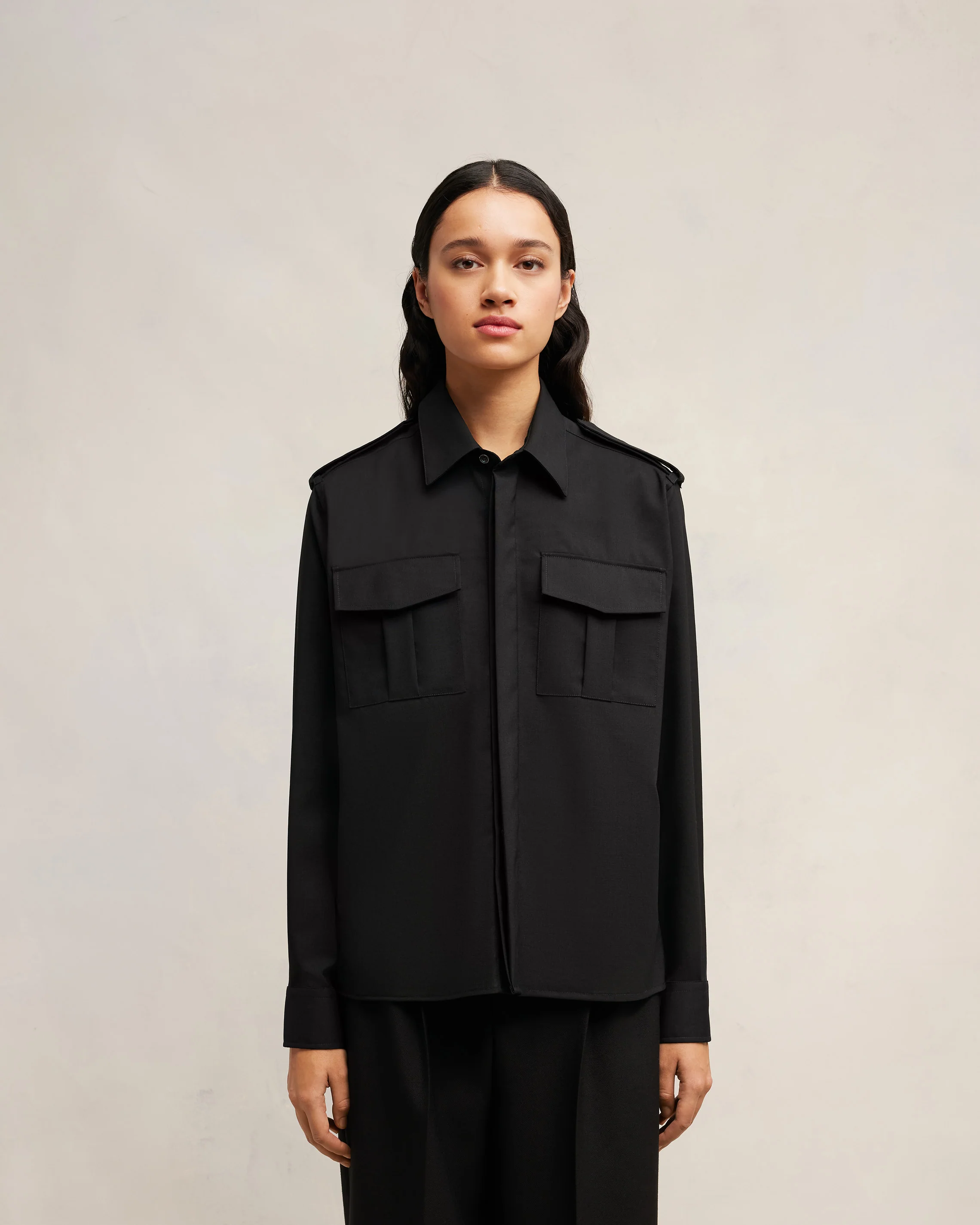 Black Military Shirt - leoleo123123