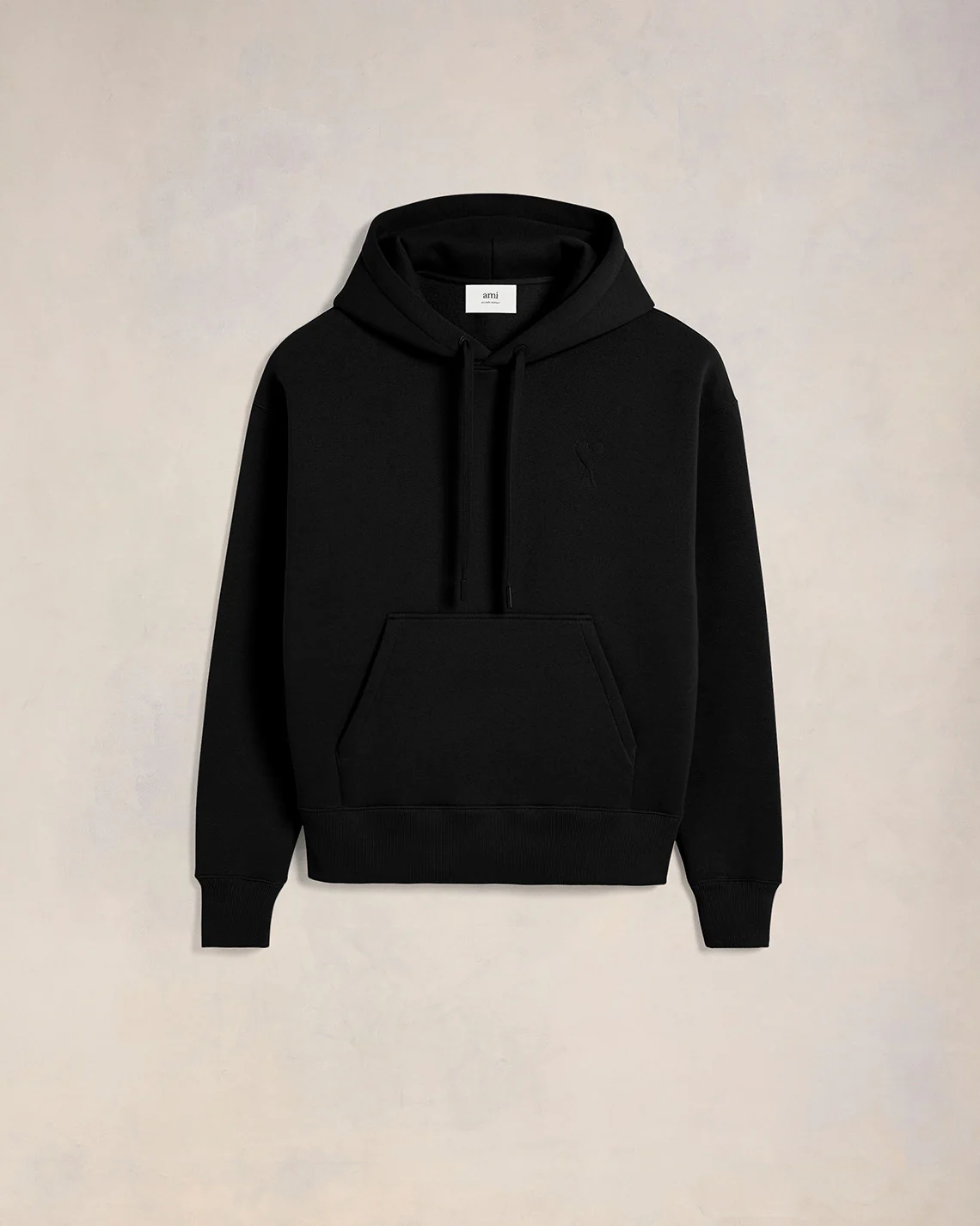 Black Embossed Hoodie | Ami de Coeur | Ami Paris UK - leoleo123123