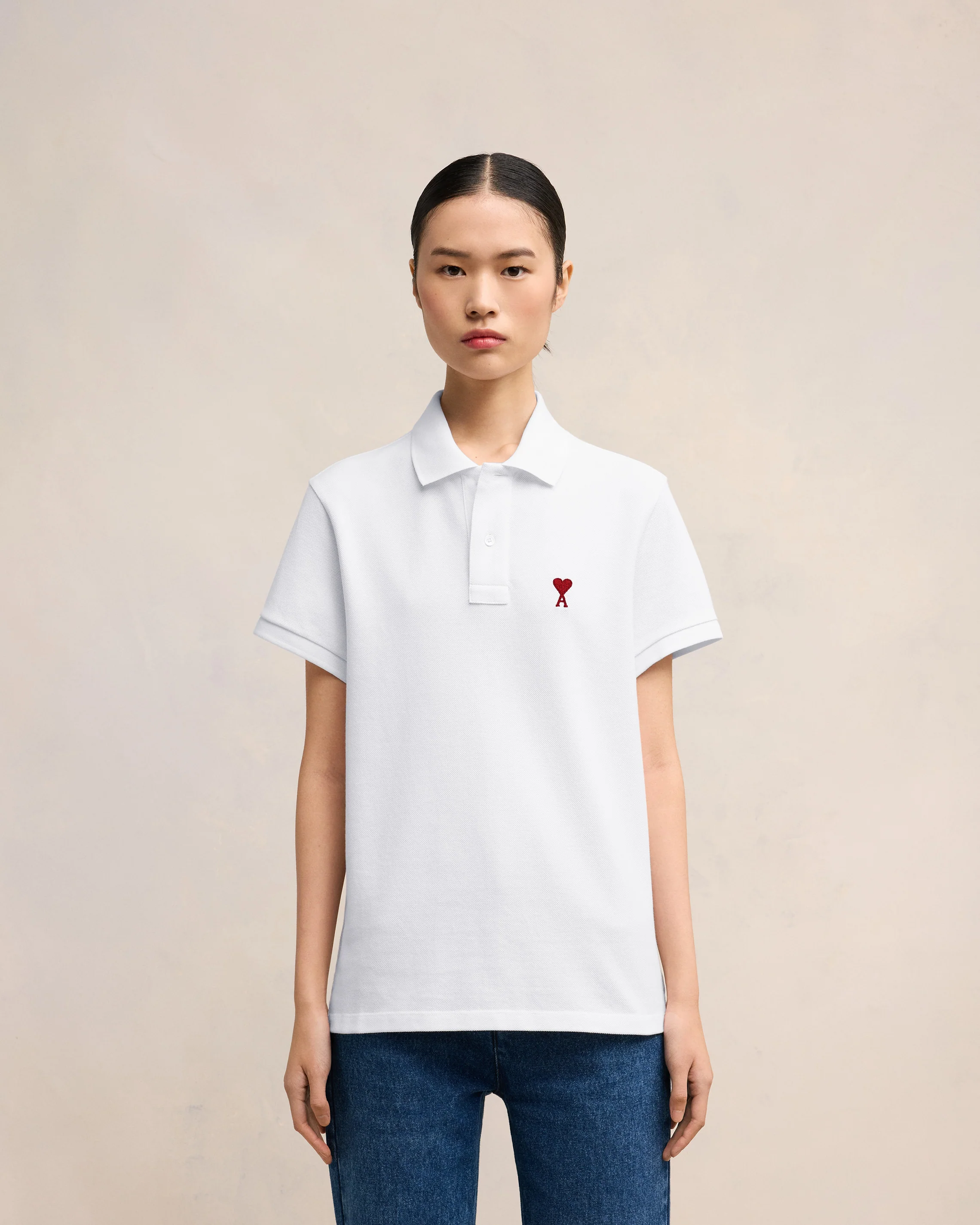 White Polo Shirt | Ami De Coeur | Ami Paris US - leoleo123123