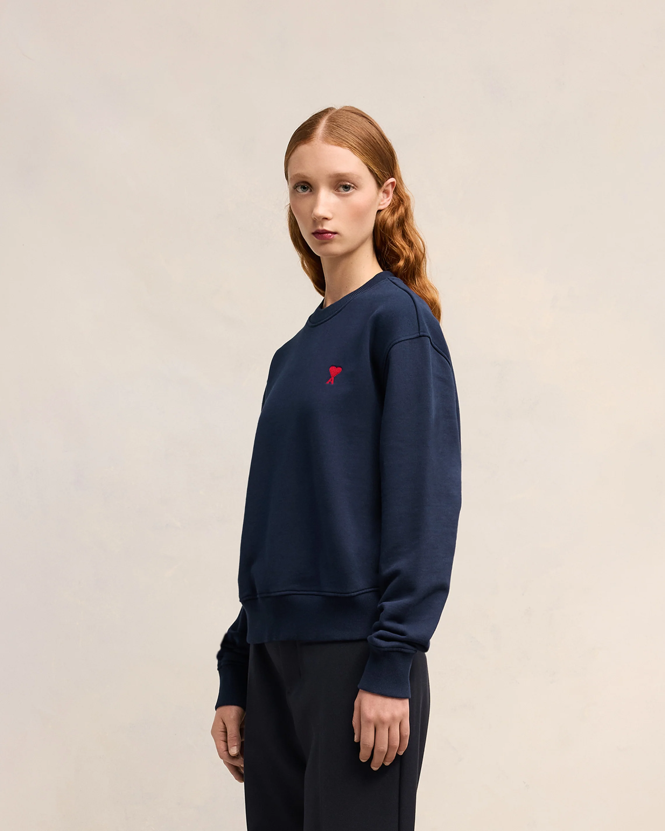 Night Blue Red Ami De Coeur Sweatshirt - leoleo123123