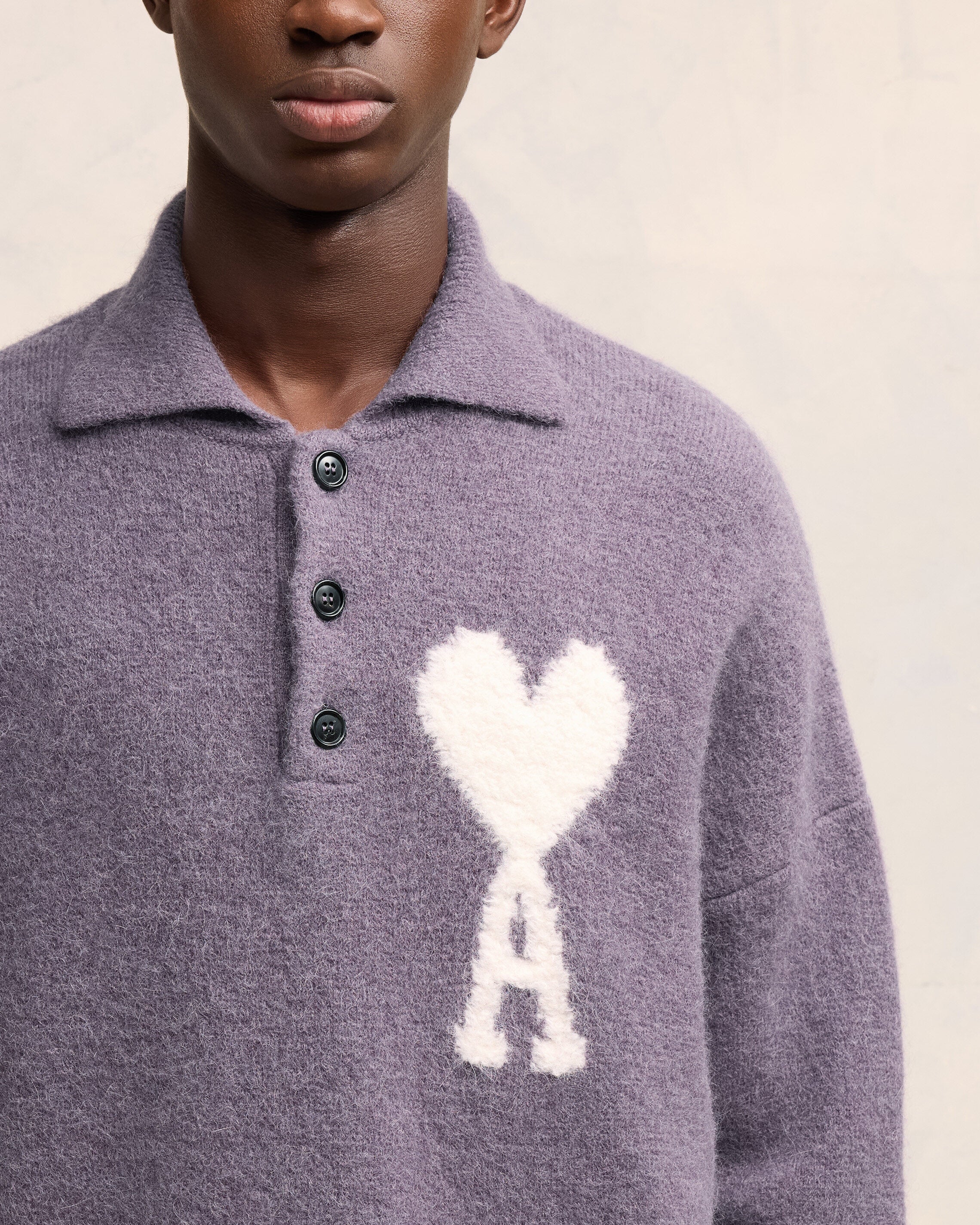 Lilac Off-White Ami De Coeur Polo - leoleo123123