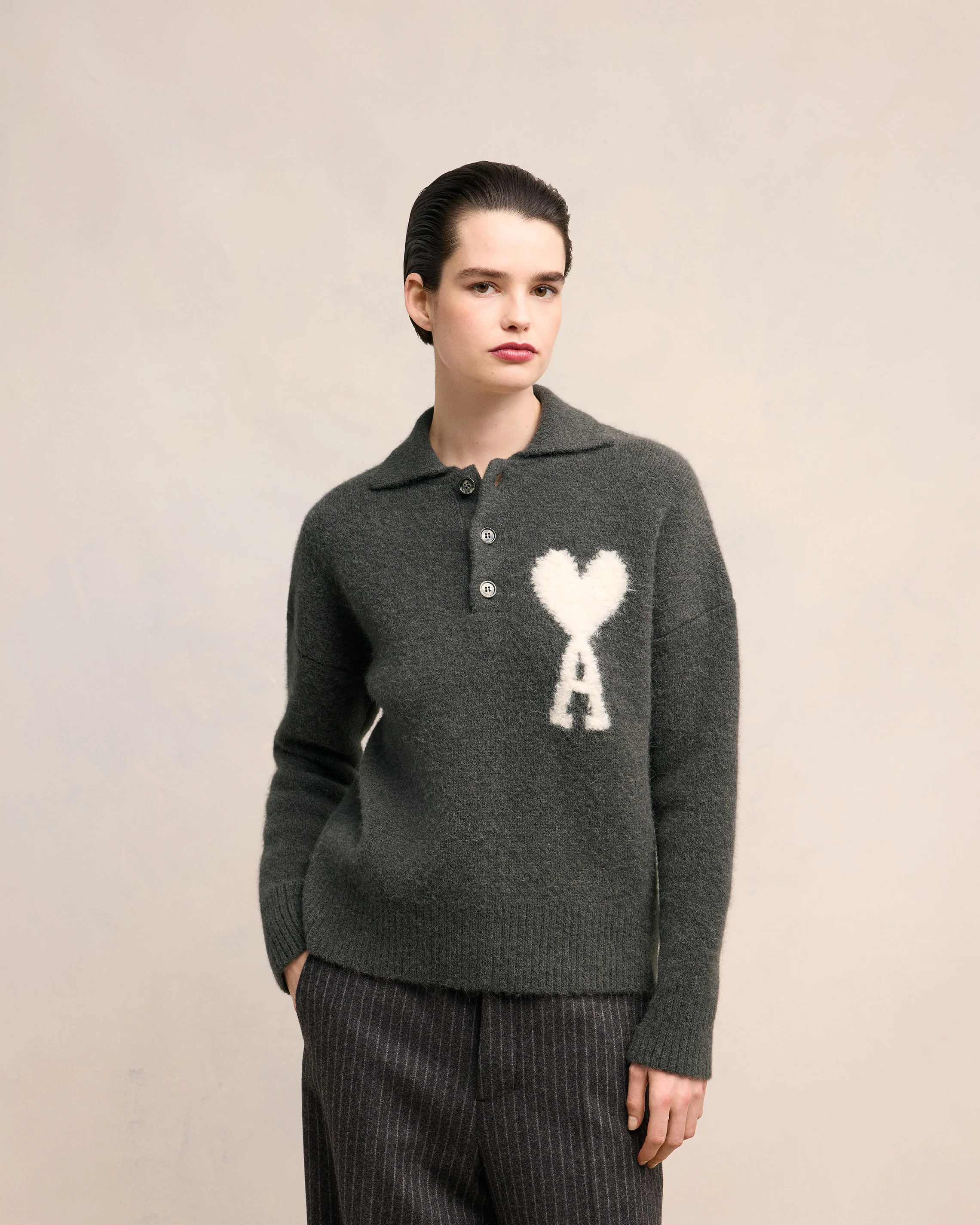 Long Sleeve Polo Shirt | Ami de Coeur | Ami Paris US - leoleo123123