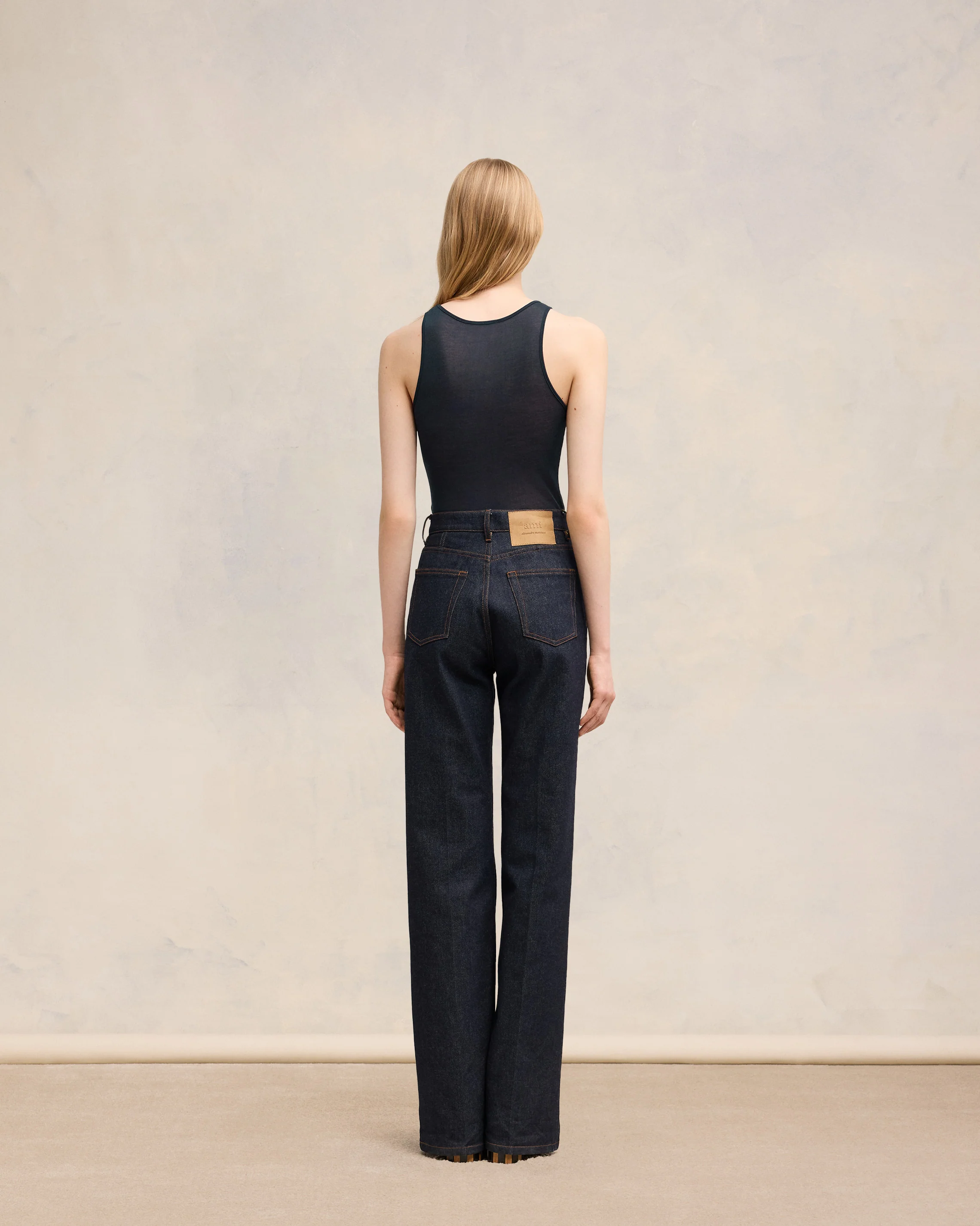 Navy Blue Low Necked Tanktop - leoleo123123