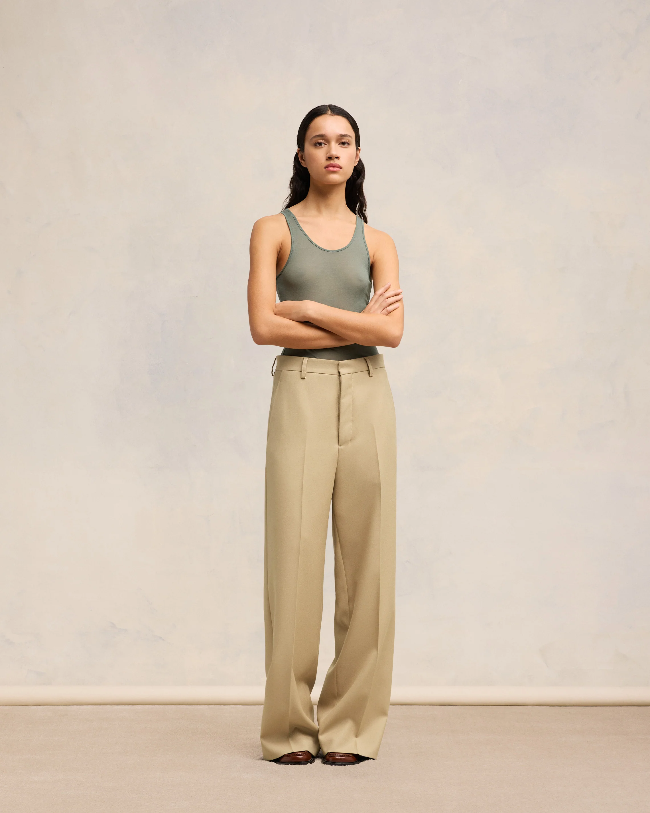 Sand Large Fit Trousers - leoleo123123