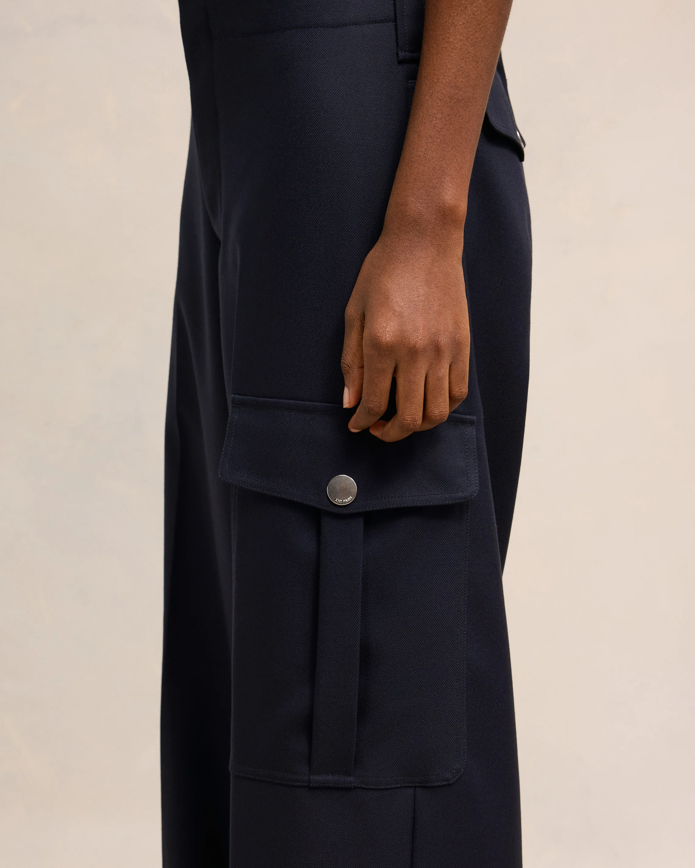 Navy Blue Straight Fit Trousers - leoleo123123
