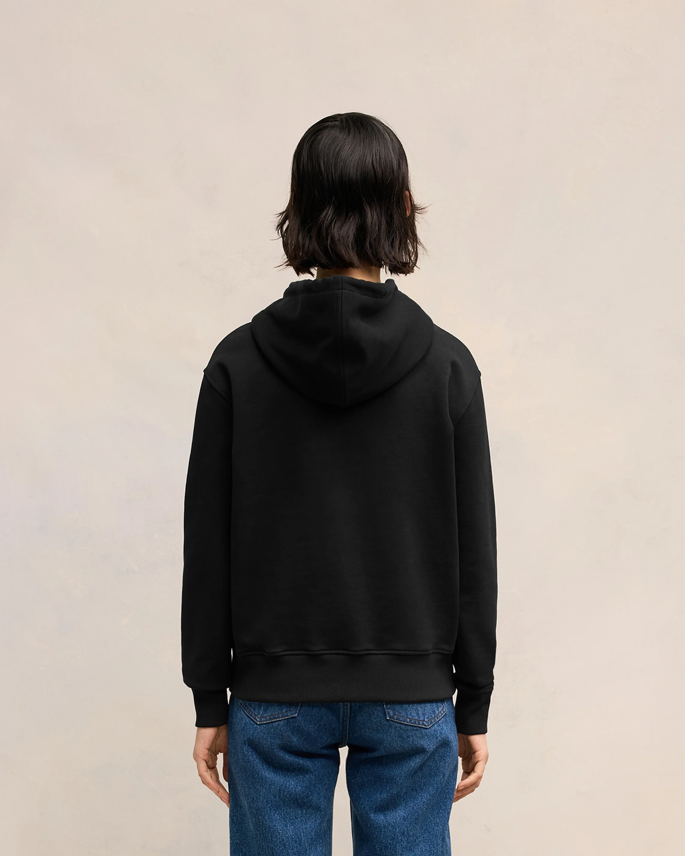 Black Red Ami De Coeur Zipped Hoodie - leoleo123123