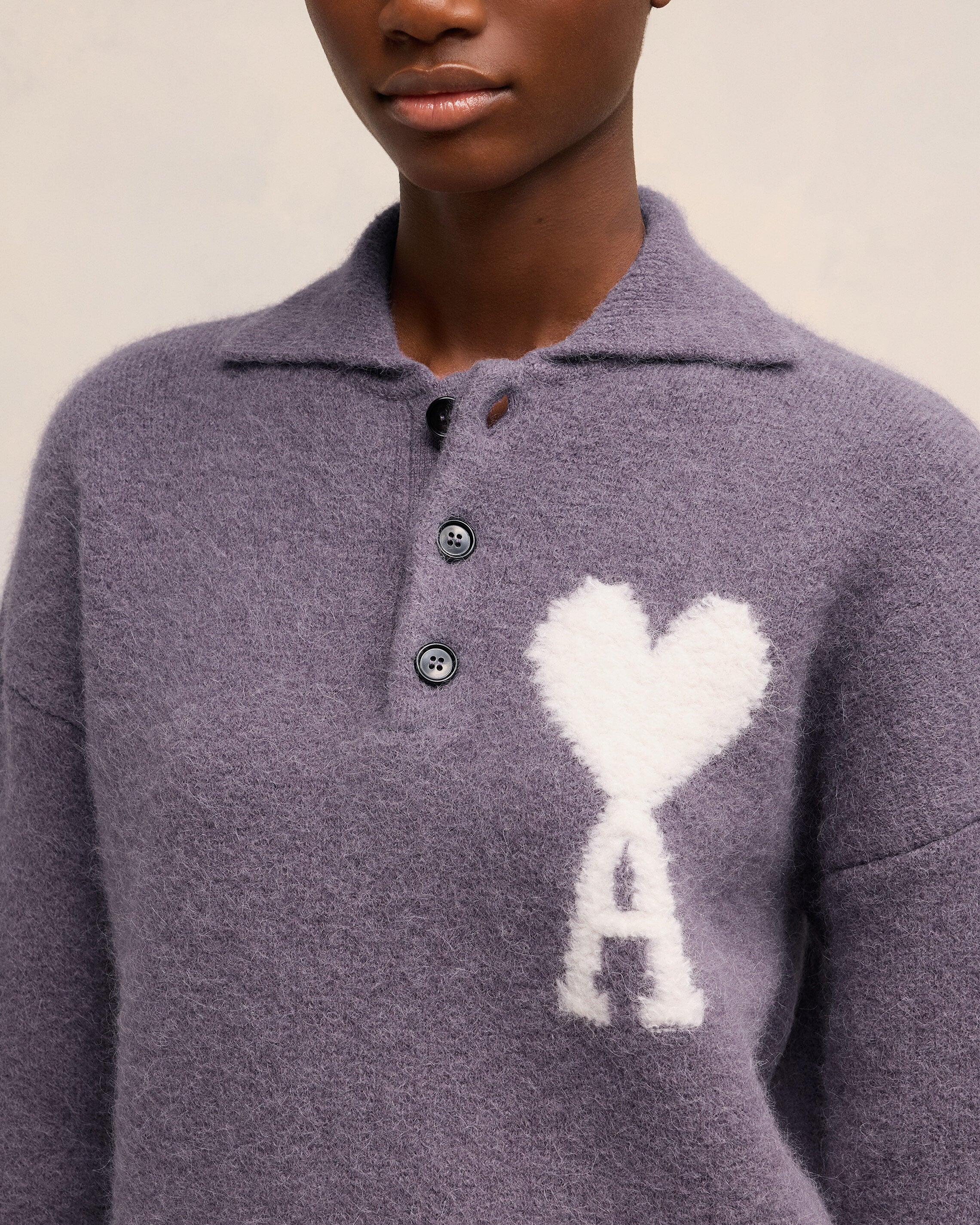 Lilac Off-White Ami De Coeur Polo - leoleo123123