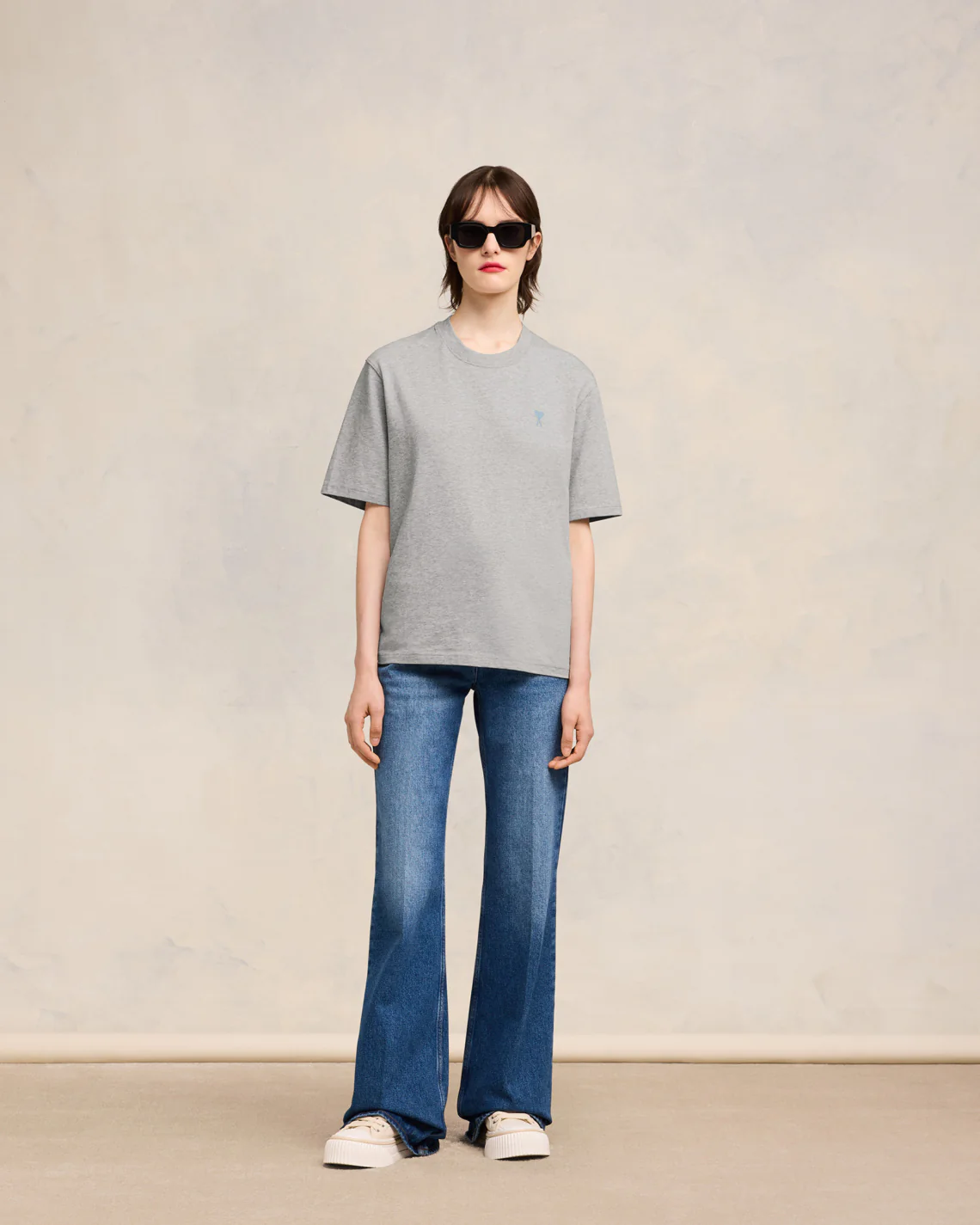 Heather Ash Grey/Cashmere Blue Ami De Coeur T-Shirt - leoleo123123