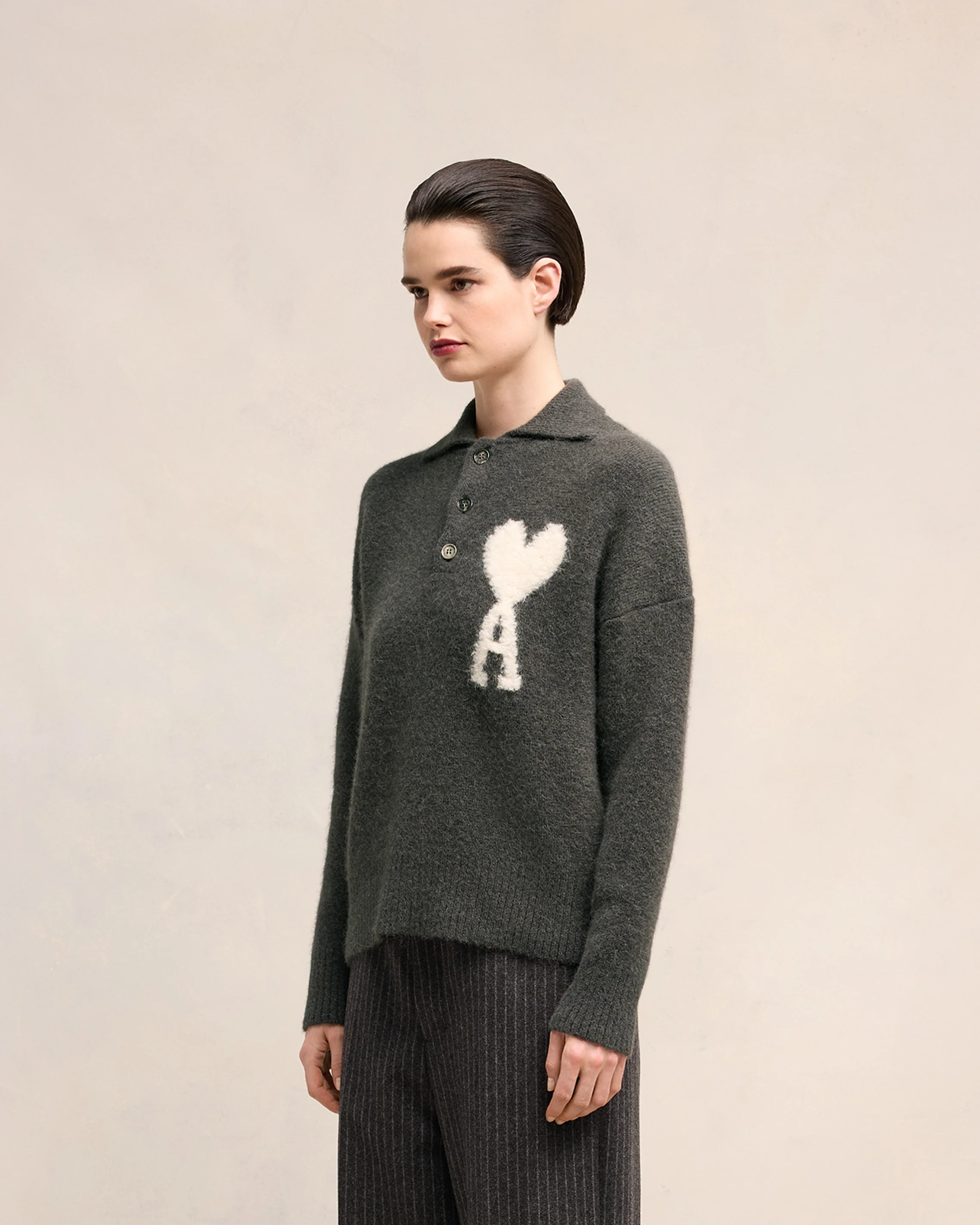 Long Sleeve Polo Shirt | Ami de Coeur | Ami Paris US - leoleo123123