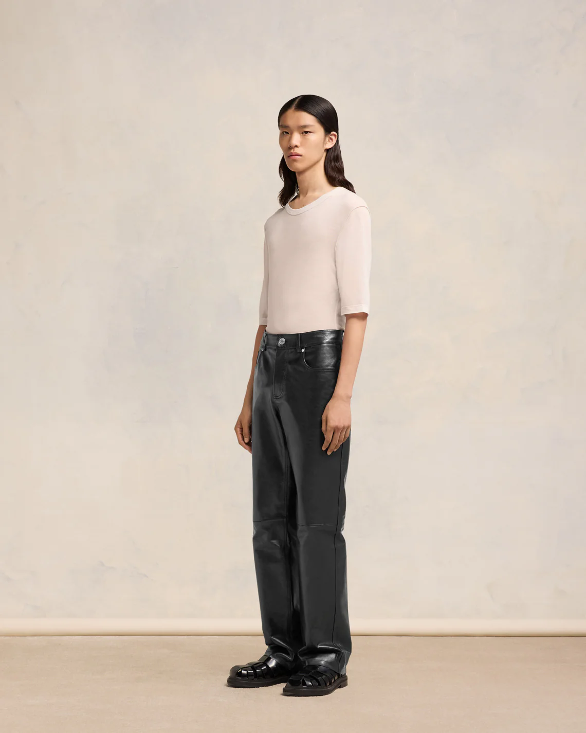 Black Straight Fit Trousers - leoleo123123