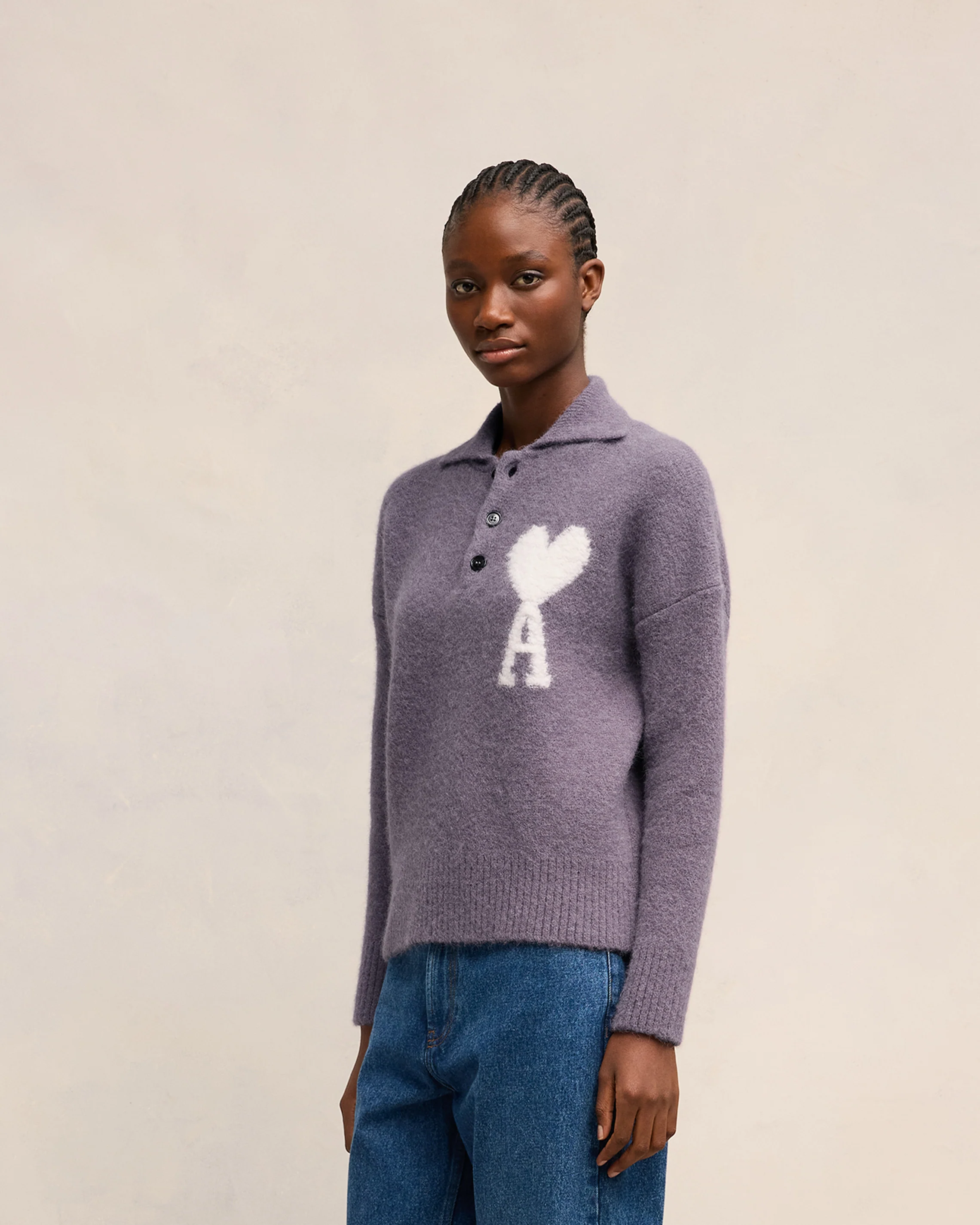 Lilac Off-White Ami De Coeur Polo - leoleo123123