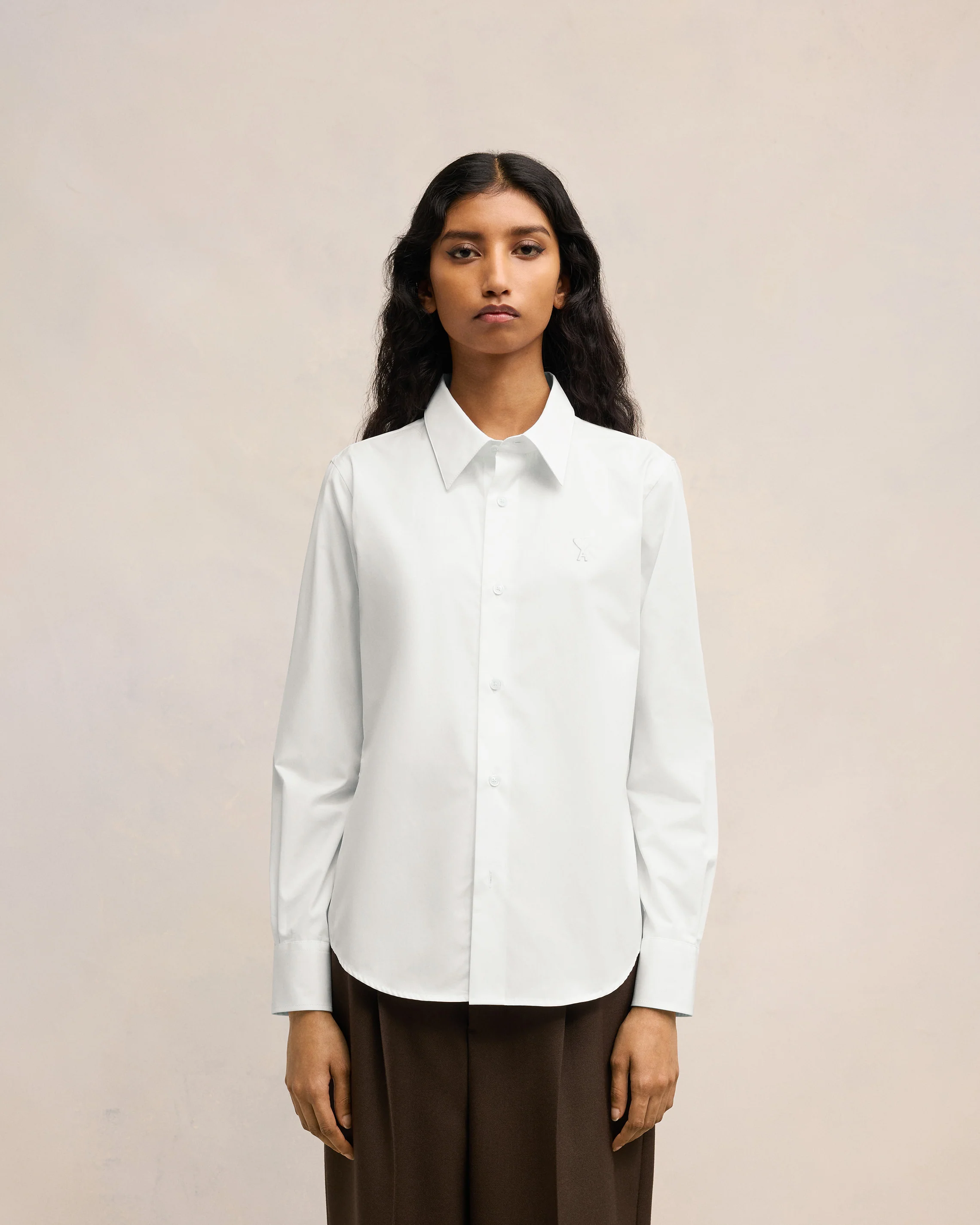 Classic Poplin Cotton Shirt | Ami De Coeur | Ami Paris US - leoleo123123