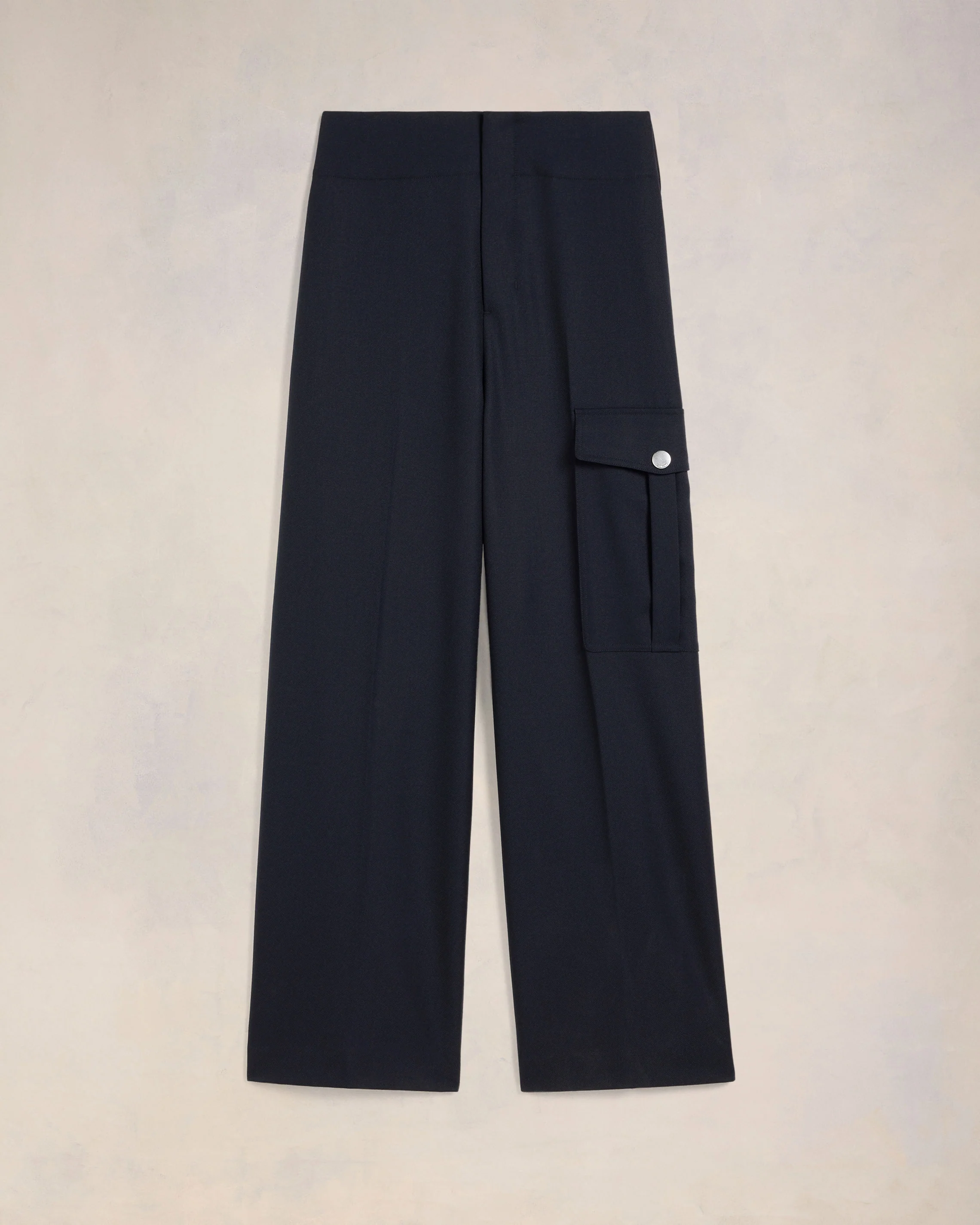 Navy Blue Straight Fit Trousers - leoleo123123