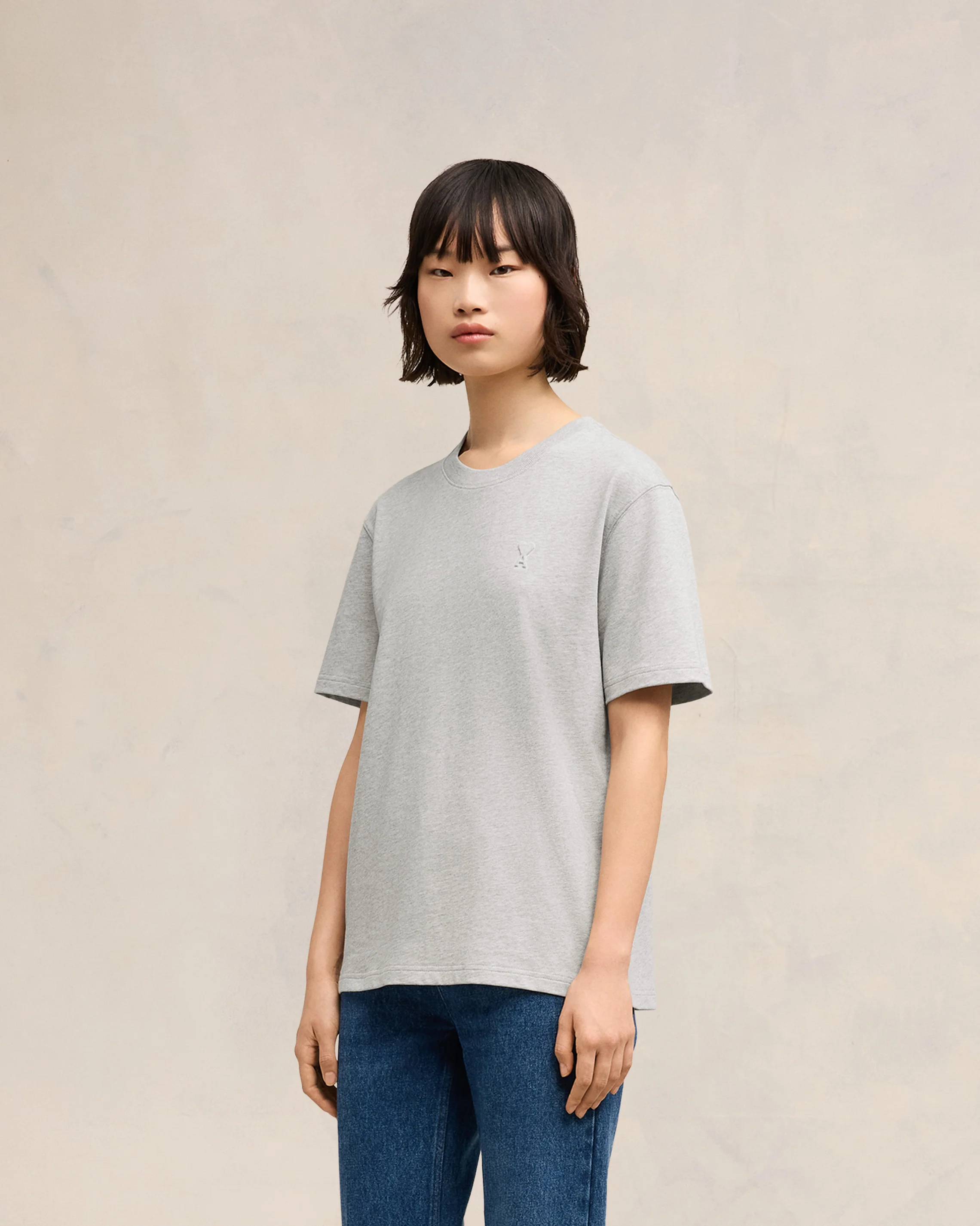 Heather Ash Grey Ami De Coeur T-Shirt - leoleo123123