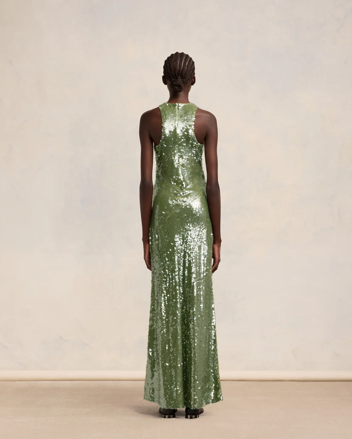 Olive Embroidered Long Dress - leoleo123123