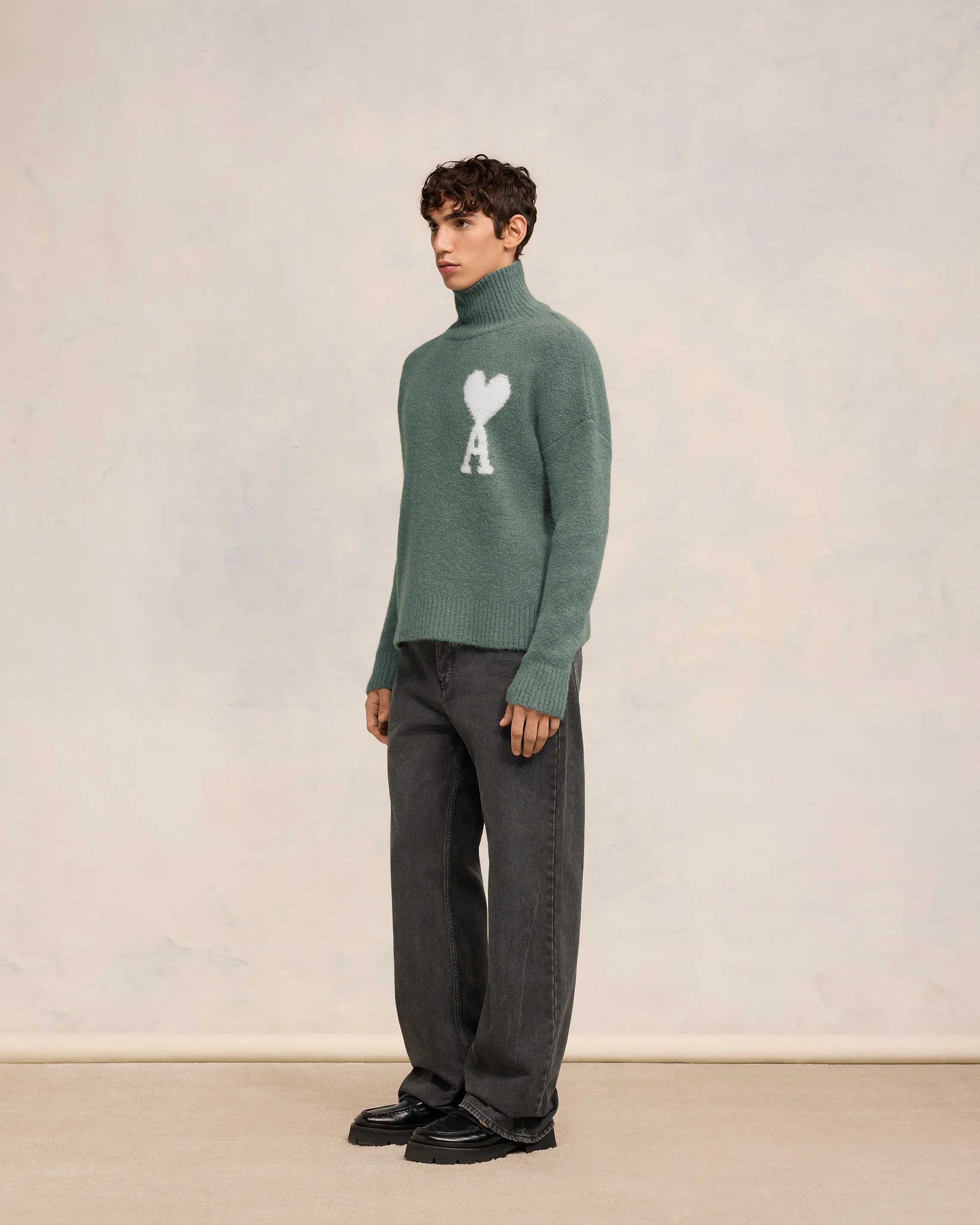 Antique Clay Off-White Ami De Coeur Funnel Neck Sweater - leoleo123123