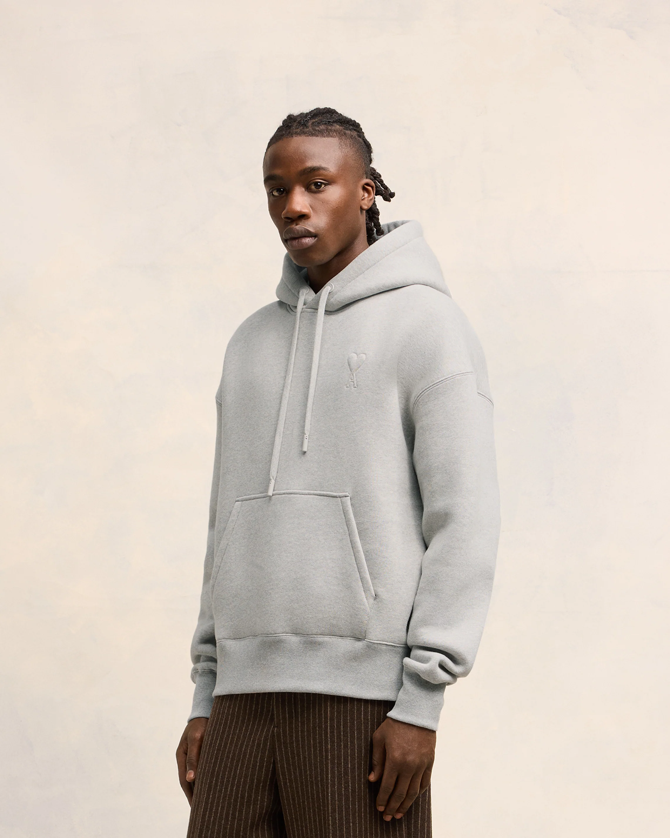 Heather Ash Grey Ami De Coeur Hoodie - leoleo123123