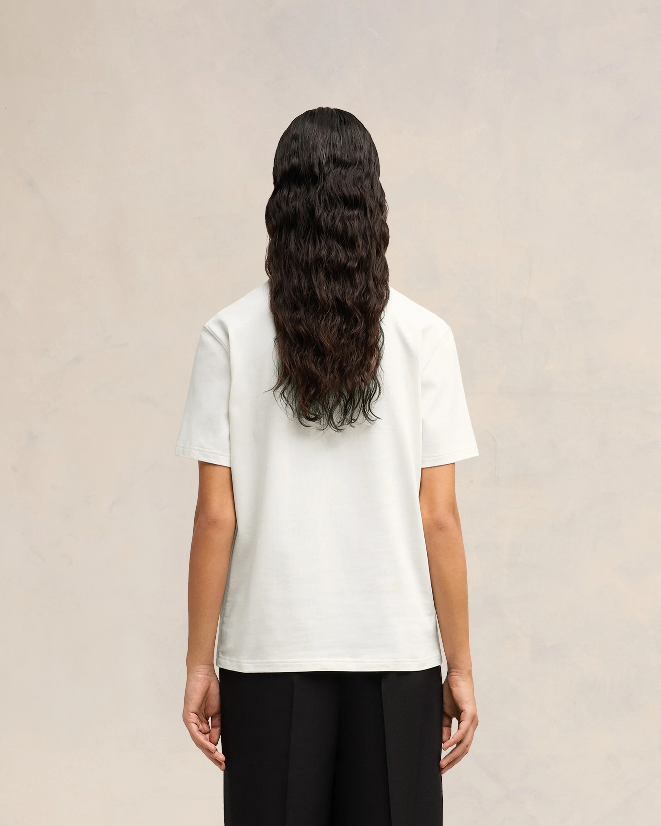 White Embossed T-Shirt | Ami de Coeur | Ami Paris US - leoleo123123