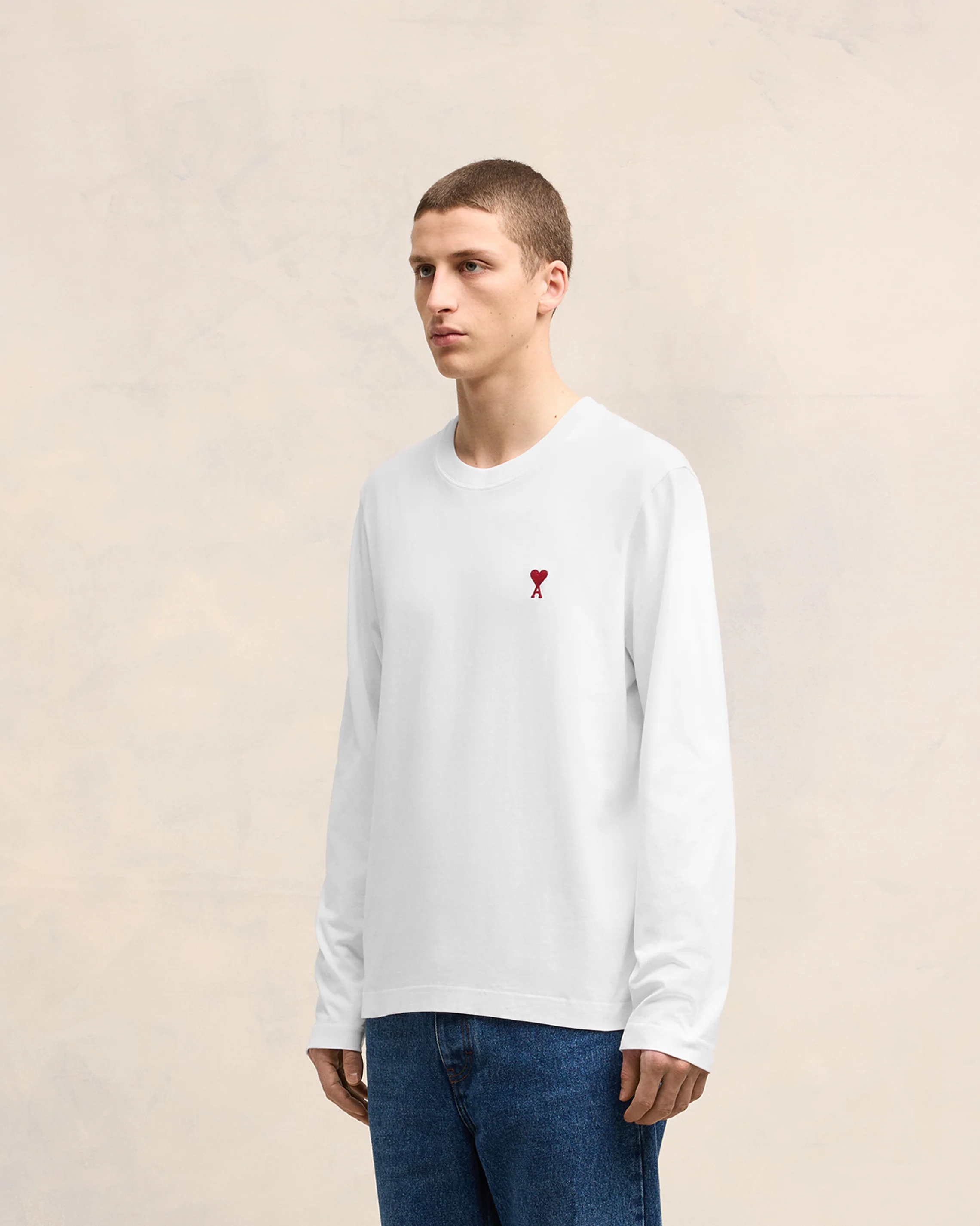 White Red Ami De Coeur Long Sleeves T-Shirt - leoleo123123