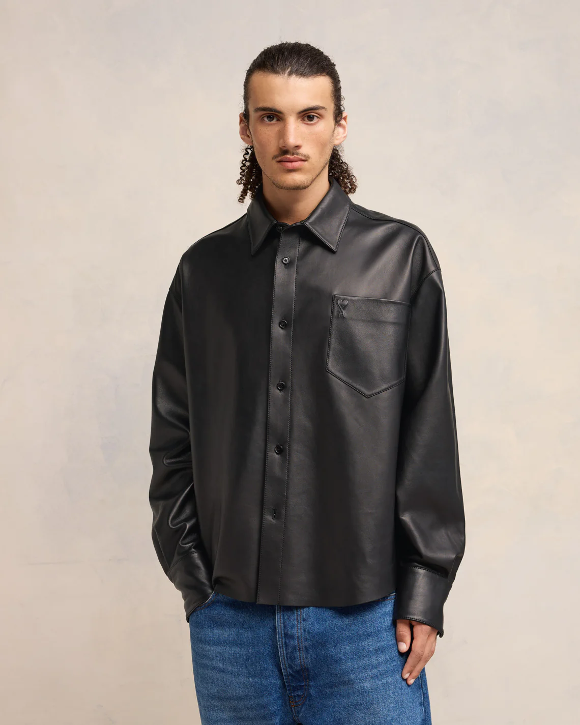 Black Boxy Fit Shirt - leoleo123123