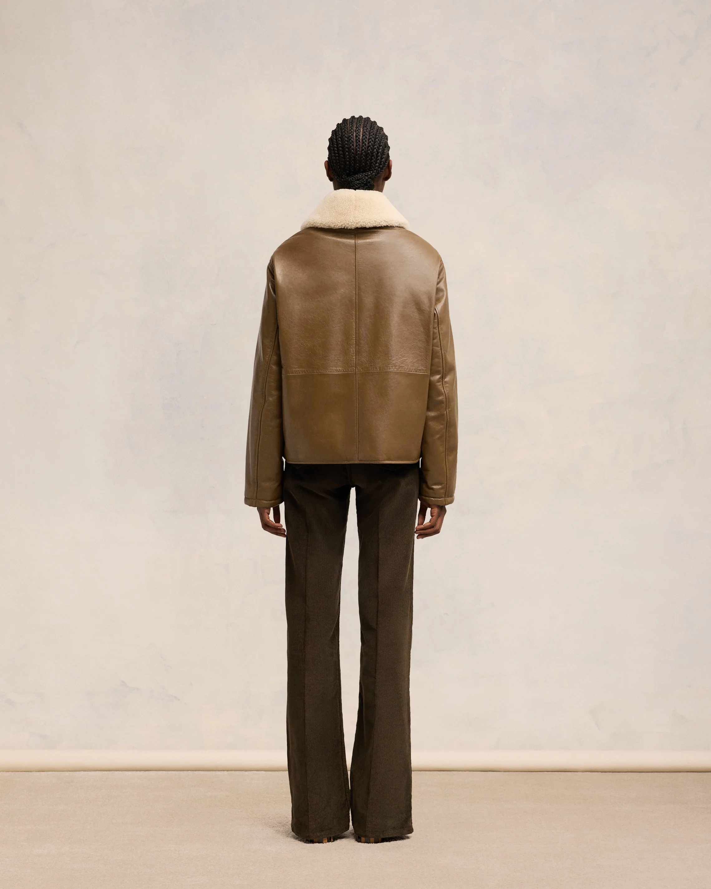 Bronze Leather Padded Jacket - leoleo123123