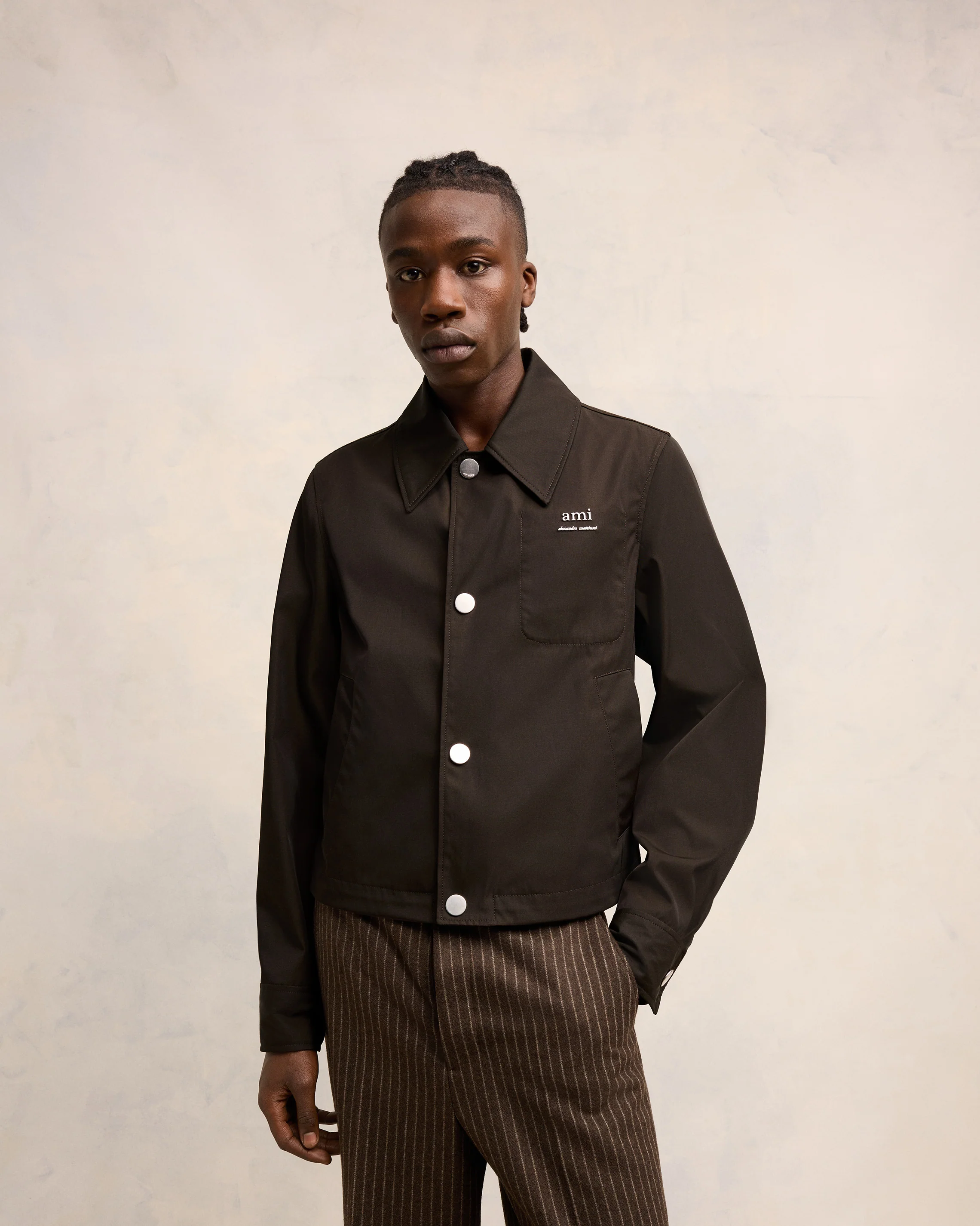 Dark Coffee Ami Alexandre Mattiussi Buttoned Jacket - leoleo123123
