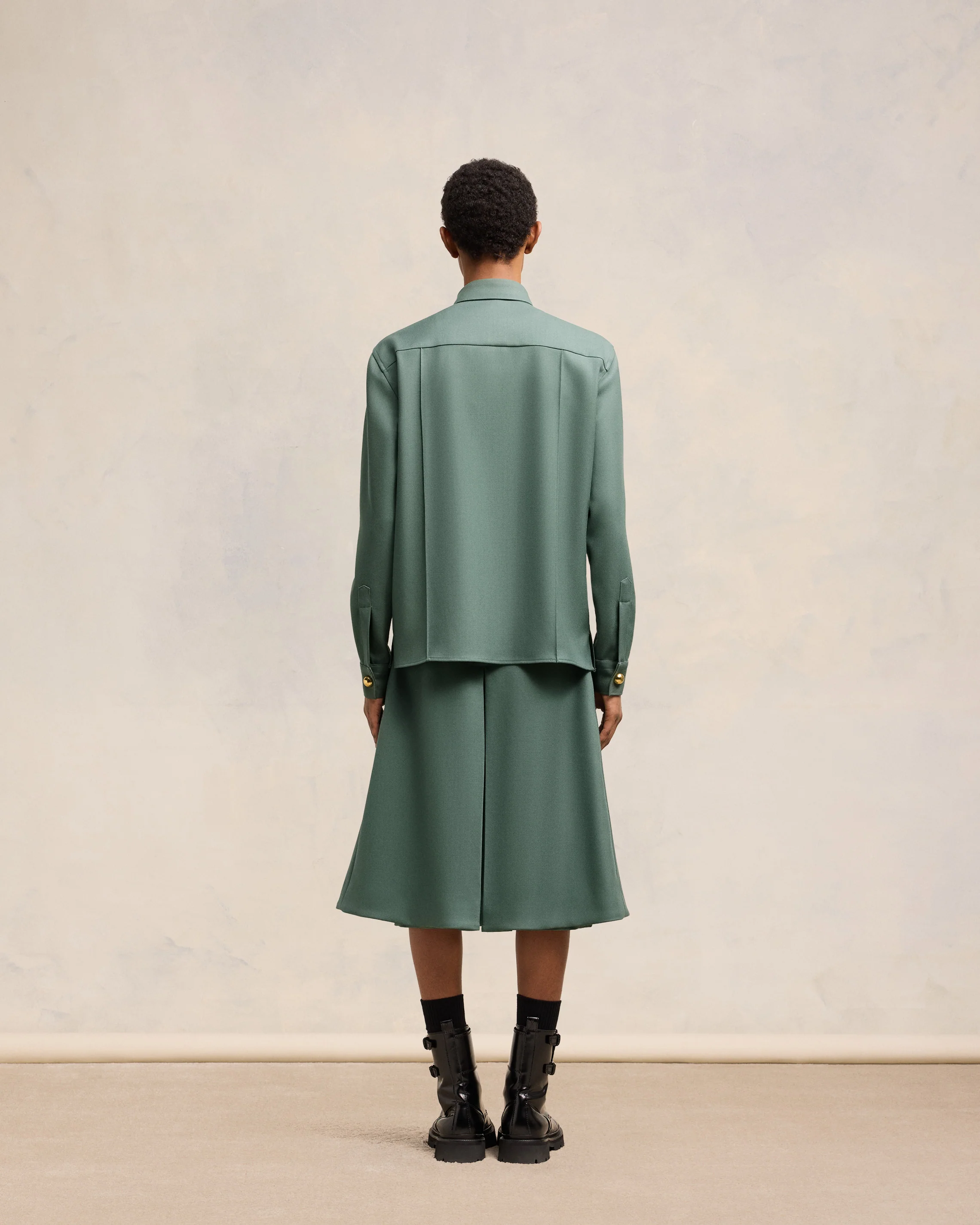 Antique Clay Pintuck Shirt - leoleo123123