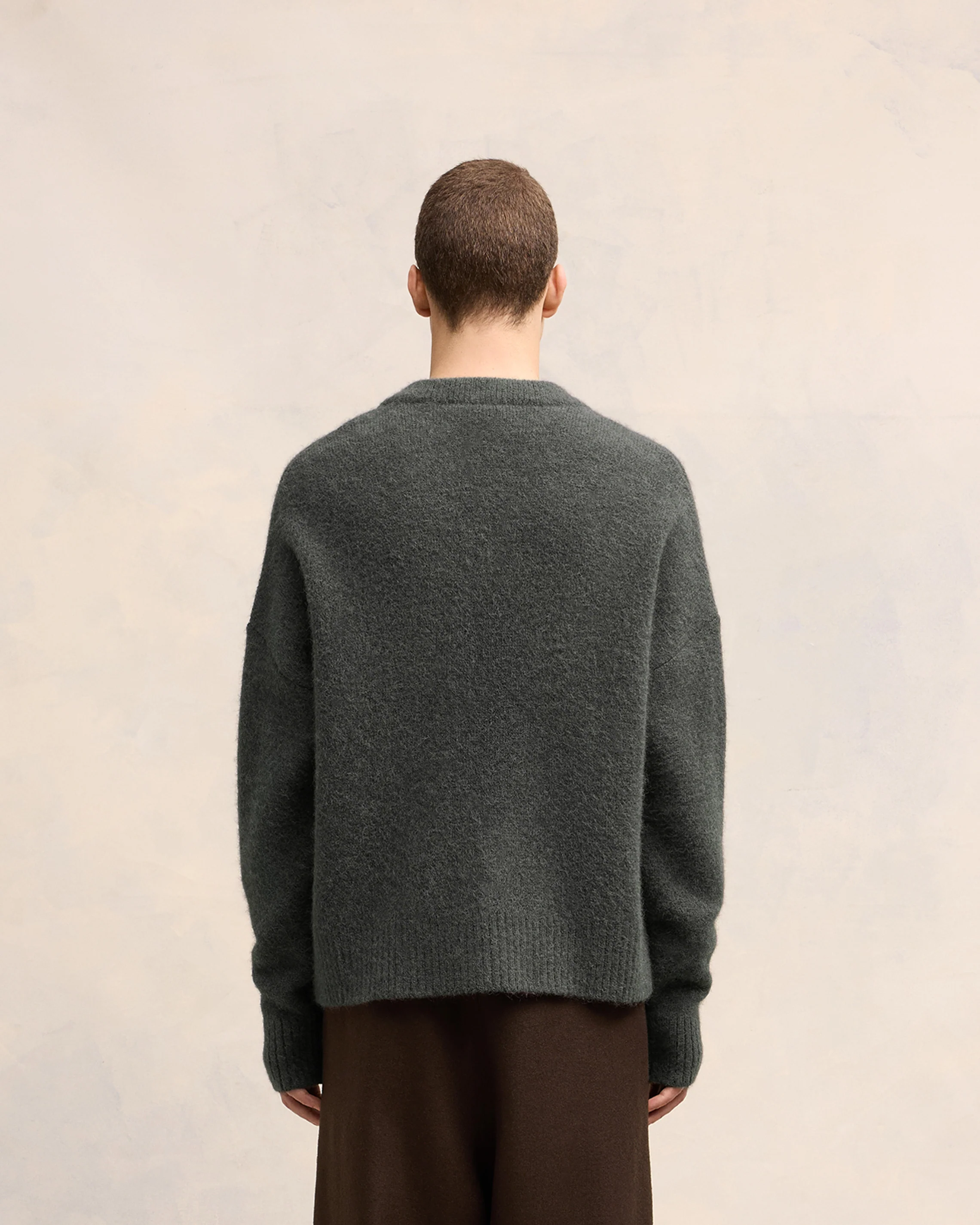 Dark Grey Off-White Ami De Coeur Cardigan - leoleo123123
