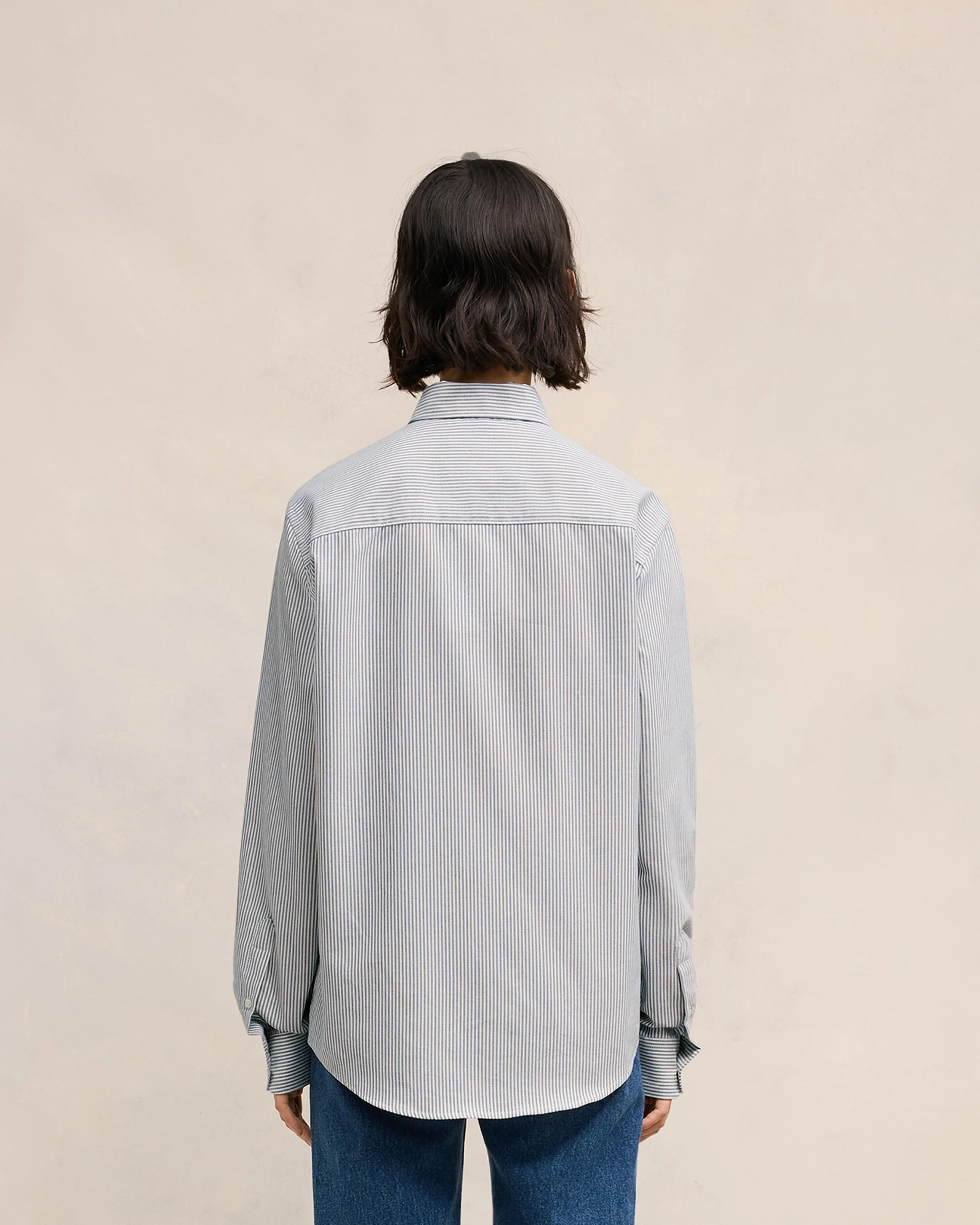 Black/Natural White Button-Down Ami De Coeur Shirt - leoleo123123