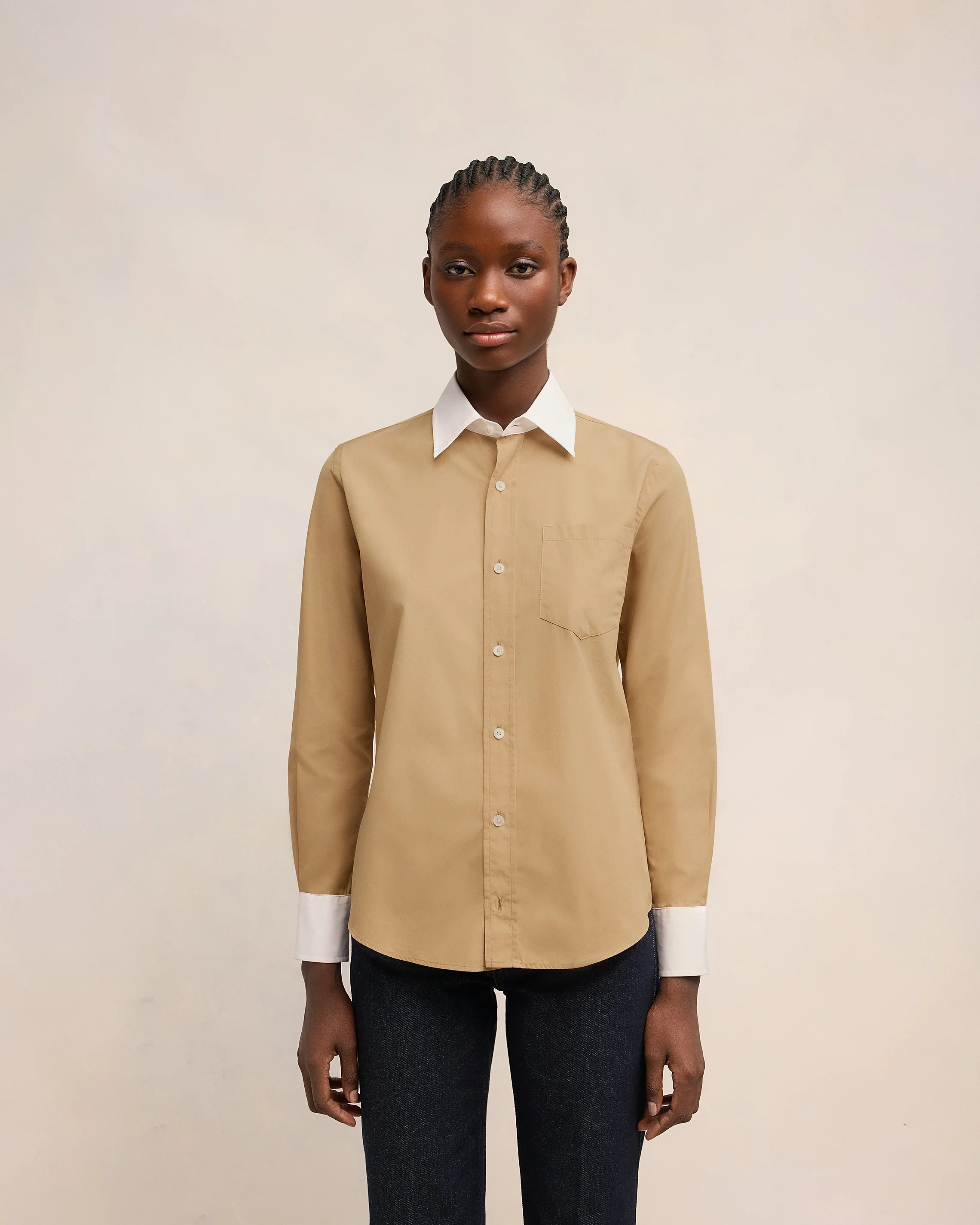 Sand/White Classic Shirt - leoleo123123