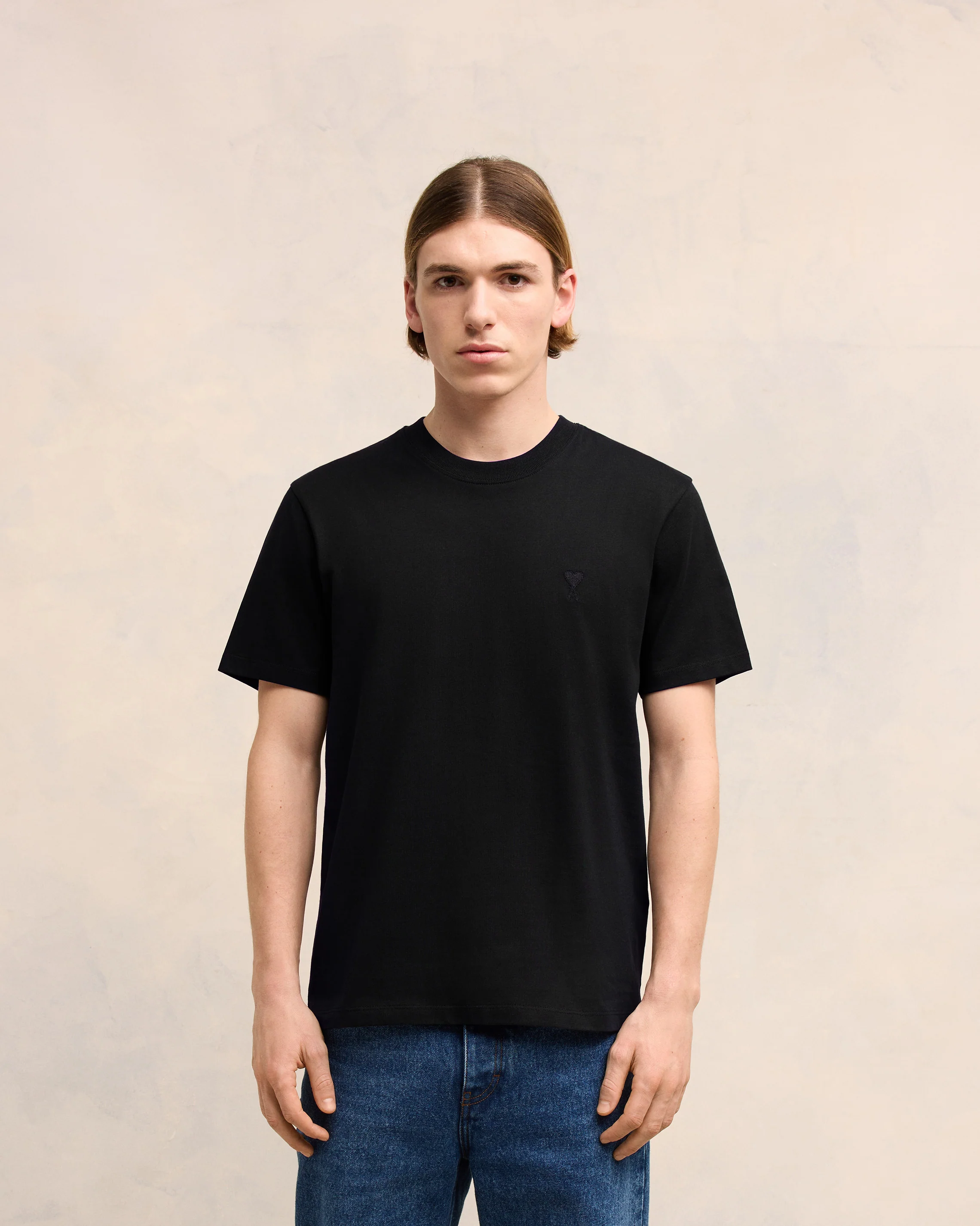 Black Jersey T-shirt | Ami De Coeur | Ami Paris US - leoleo123123