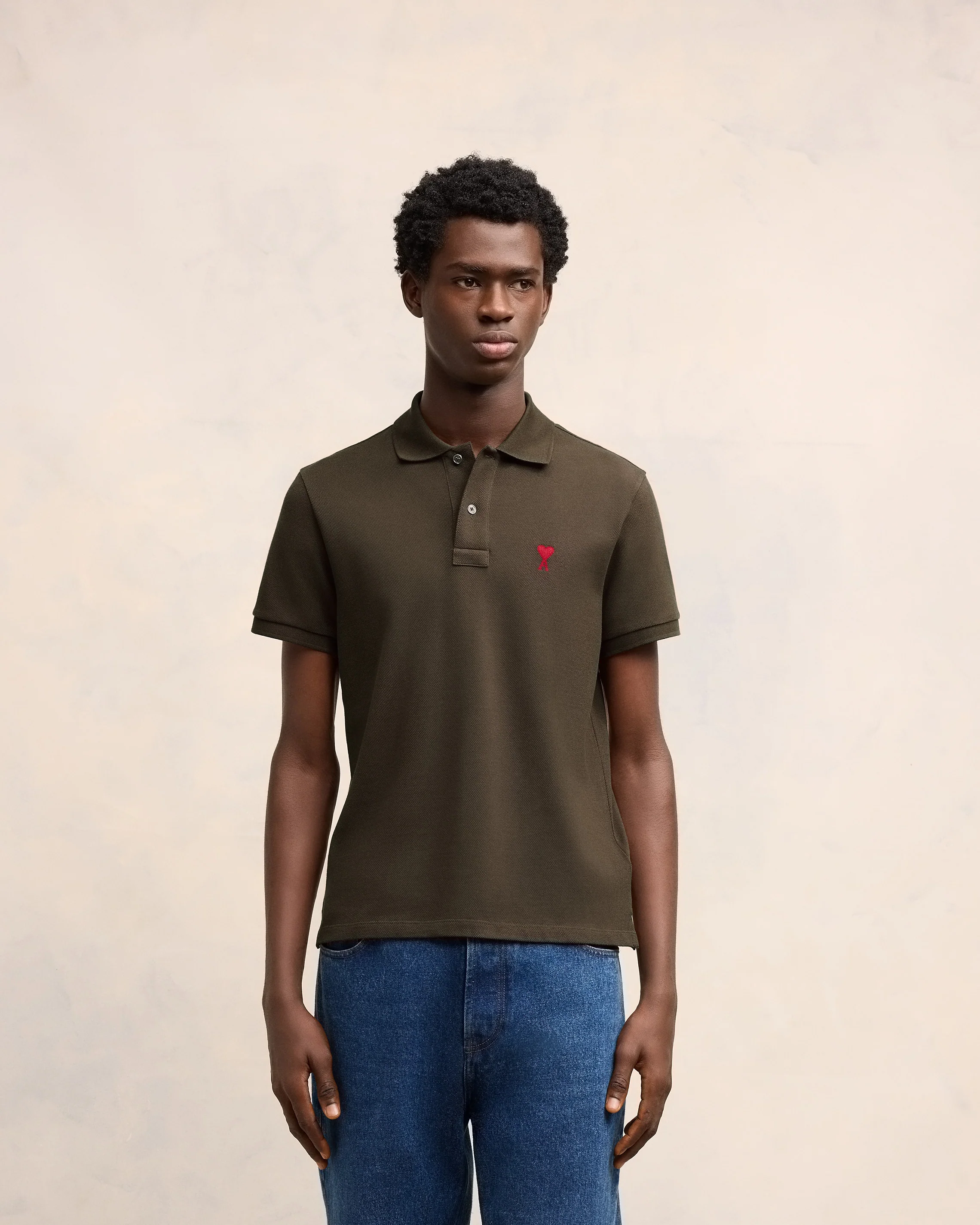 Dark Coffee Ami De Coeur Polo Shirt - leoleo123123