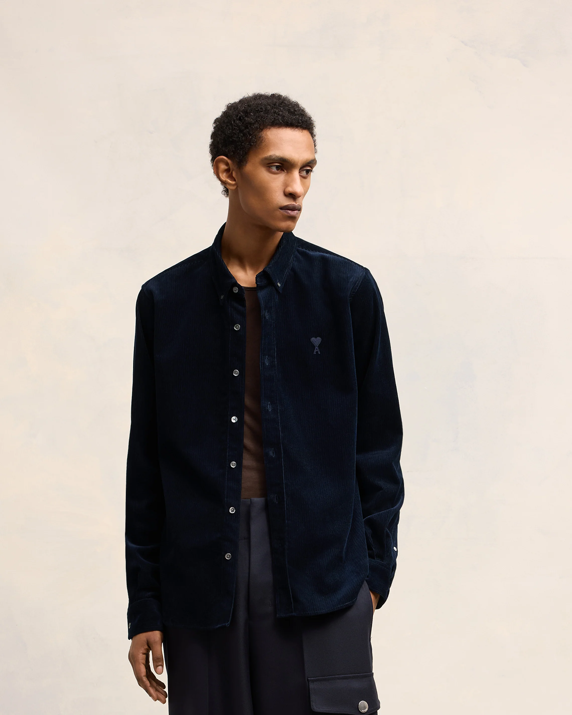 Navy Blue Classic Fit Shirt - leoleo123123