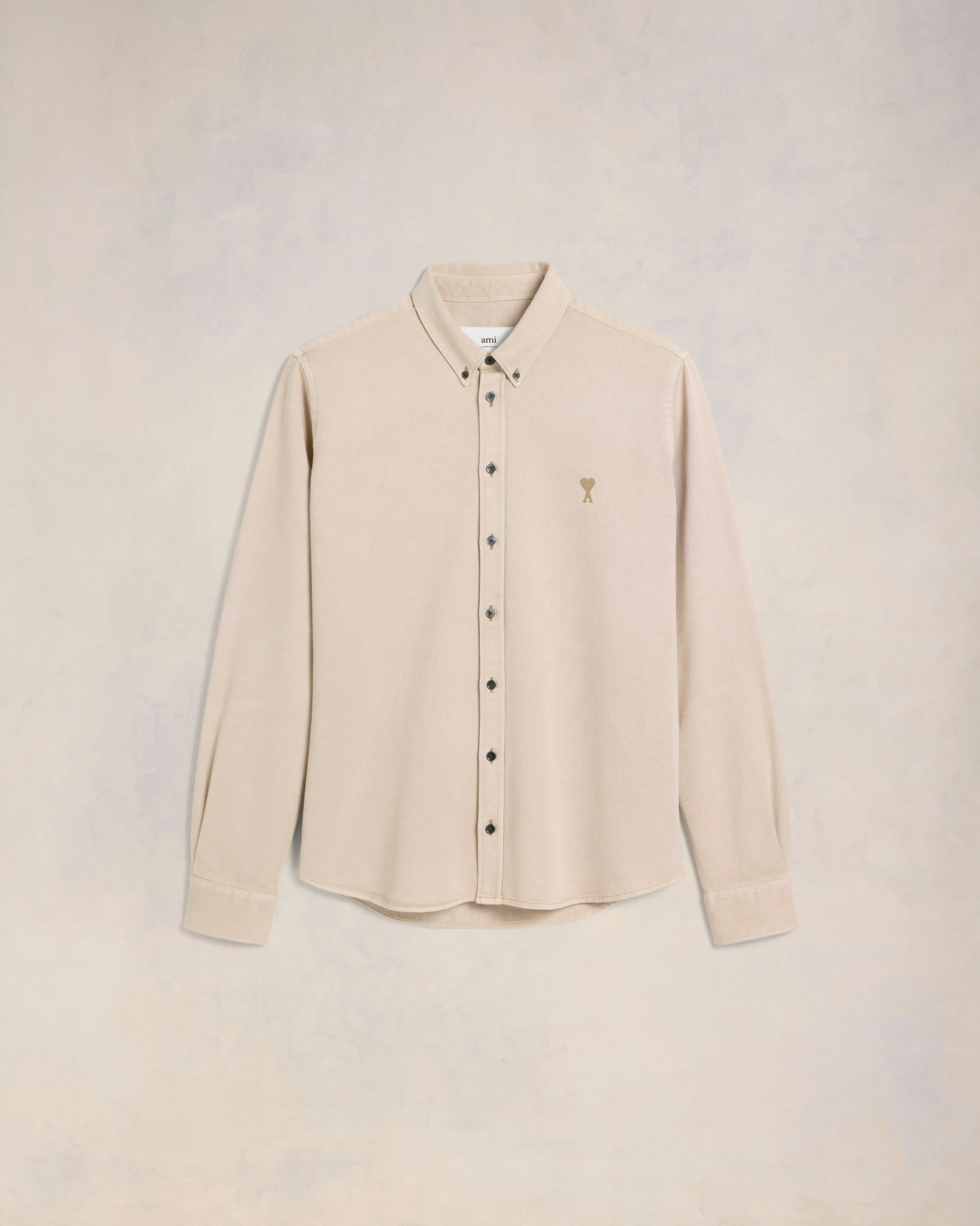 Off White Button-Down Ami De Coeur Shirt - leoleo123123